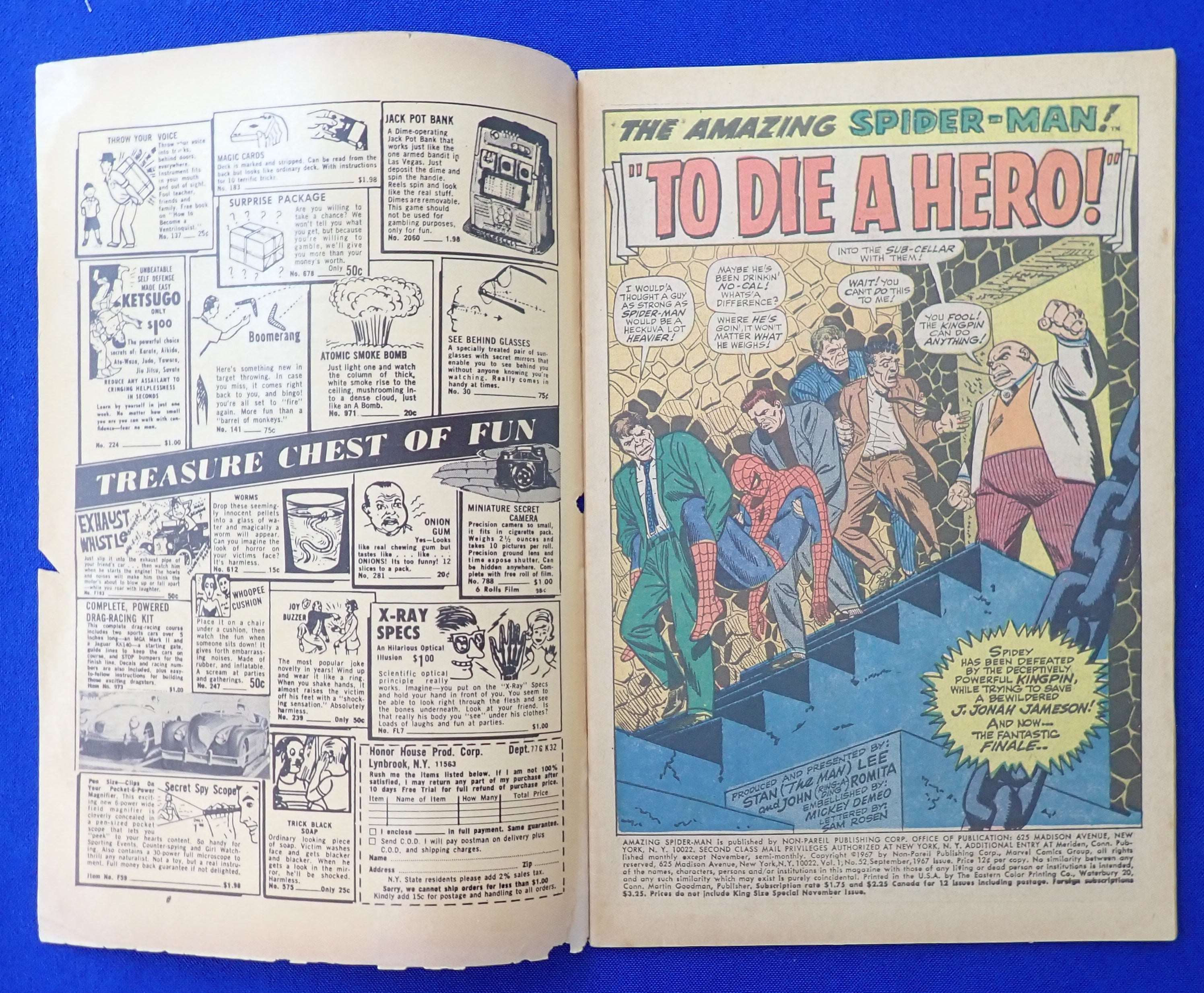 Amazing Spider-Man #52 (1967) - VG- (3.5) - 3rd App. Kingpin