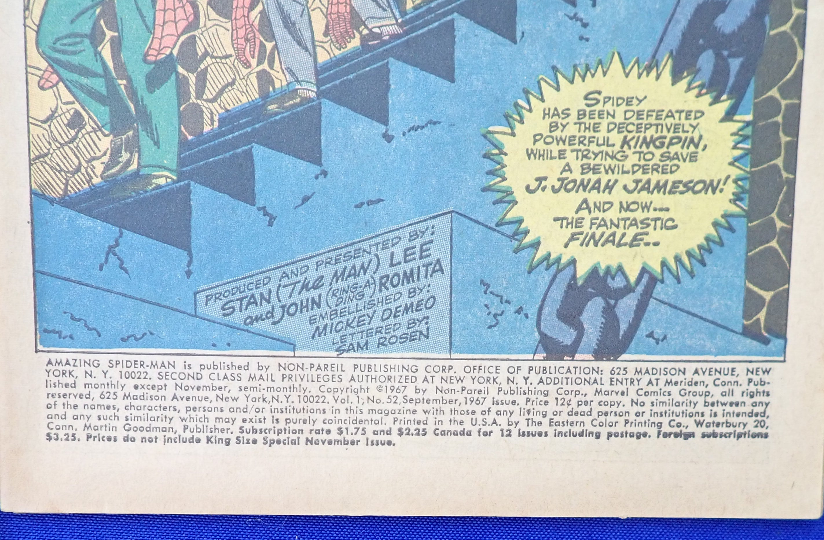 Amazing Spider-Man #52 (1967) - VG- (3.5) - 3rd App. Kingpin