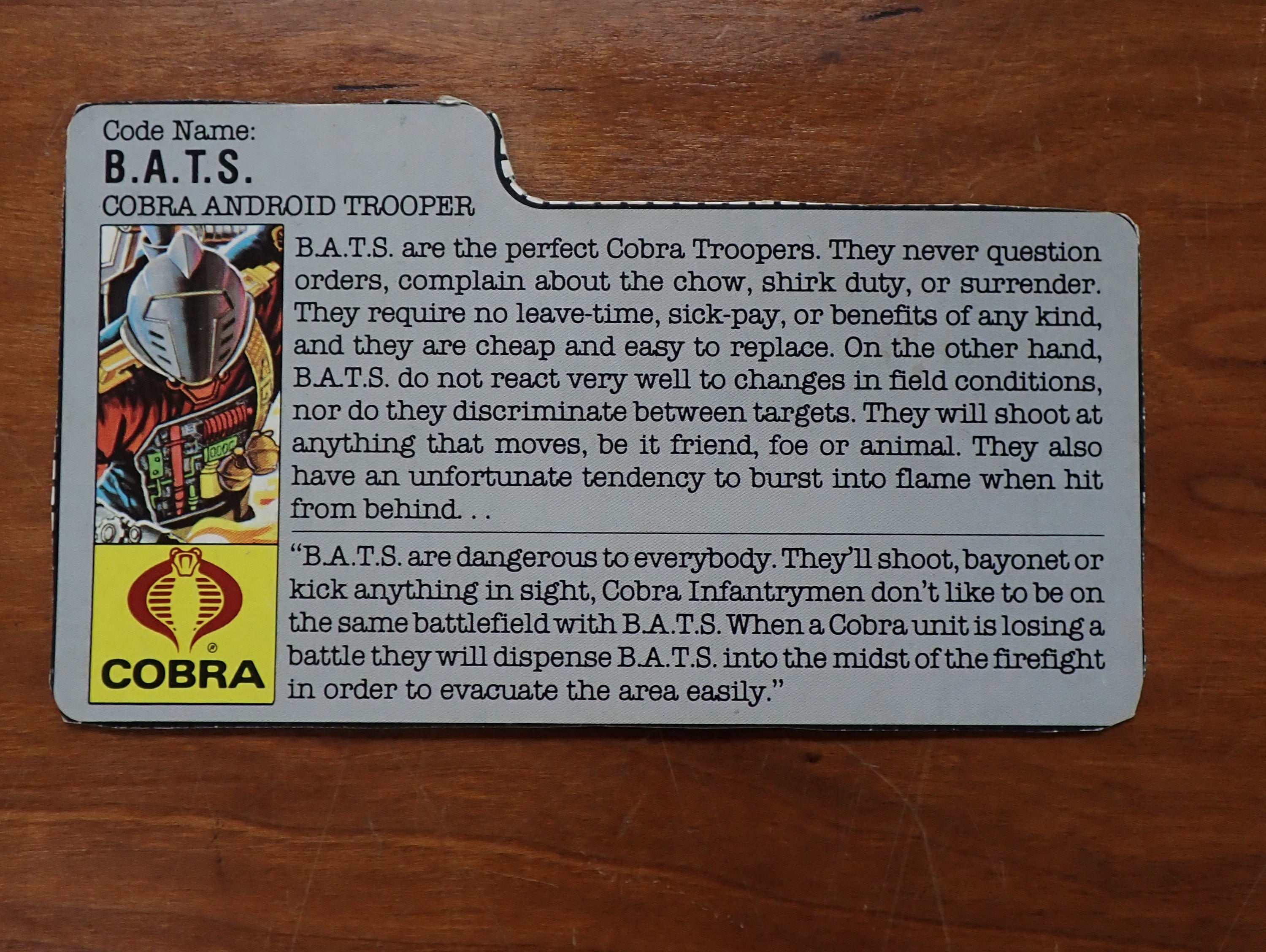 B.A.T.S. v1 1986