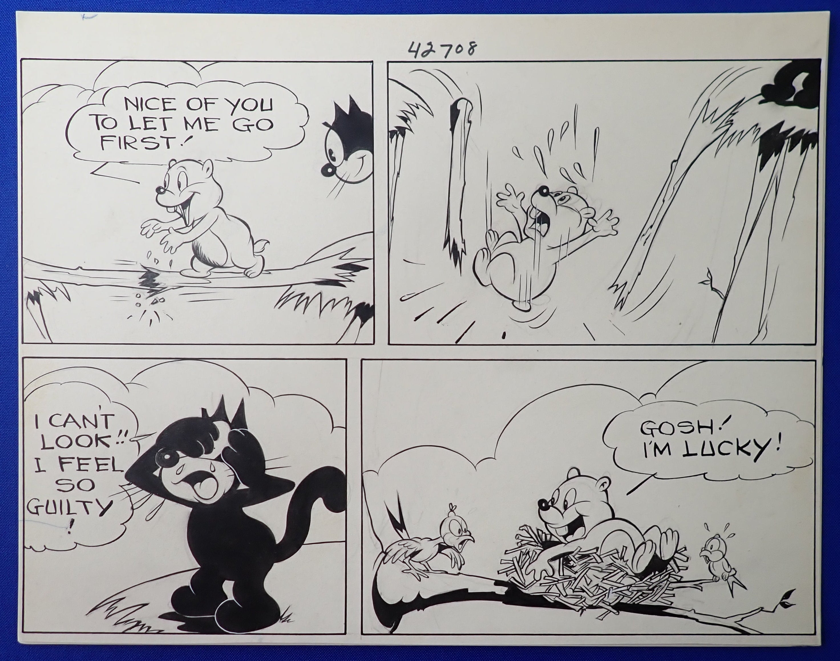 Felix the Cat Original Art From Joe Oriolo Comic Strip