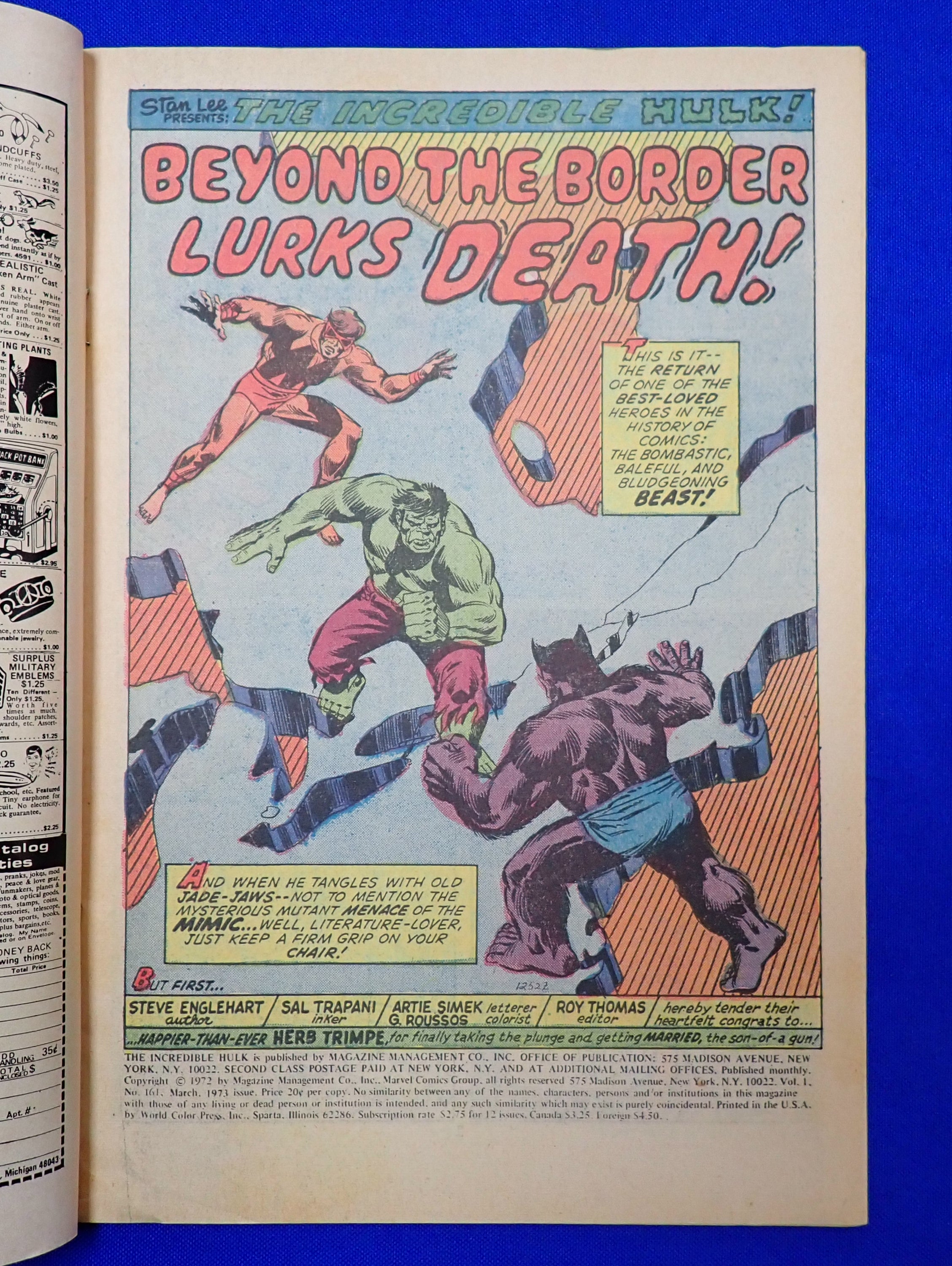 Hulk #161 (1972) - FN (6.0)+