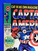 Load image into Gallery viewer, Captain America #100 (1968) - VG (4.0) - 1st Solo Captain America Series
