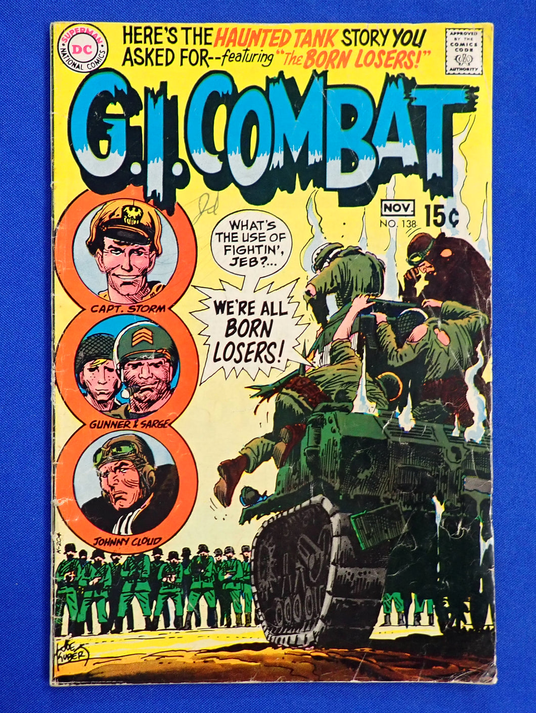 G.I. Combat #138 (1969) - VG- (2.5) - 1st Appearance of The Losers