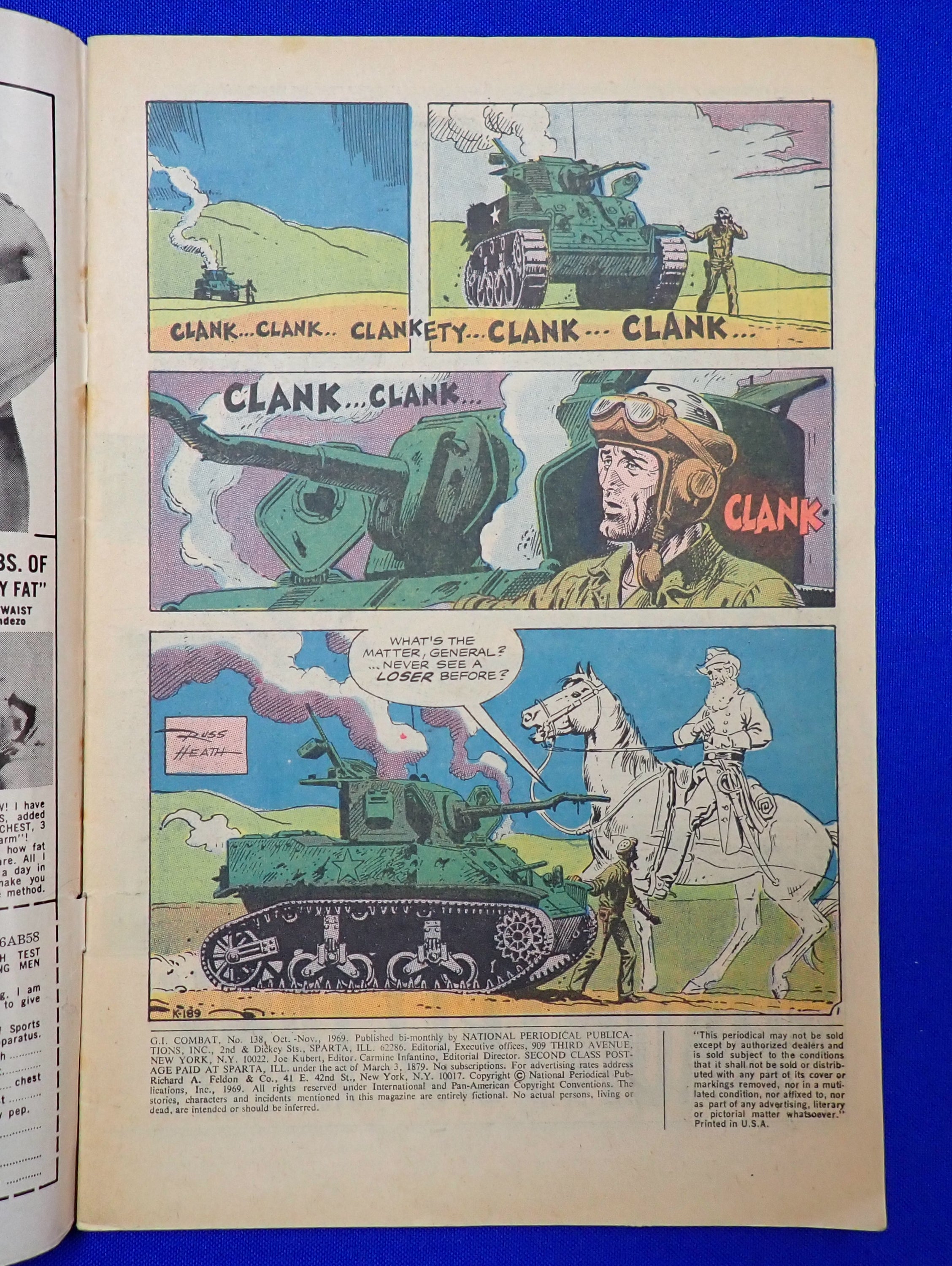 G.I. Combat #138 (1969) - VG- (2.5) - 1st Appearance of The Losers