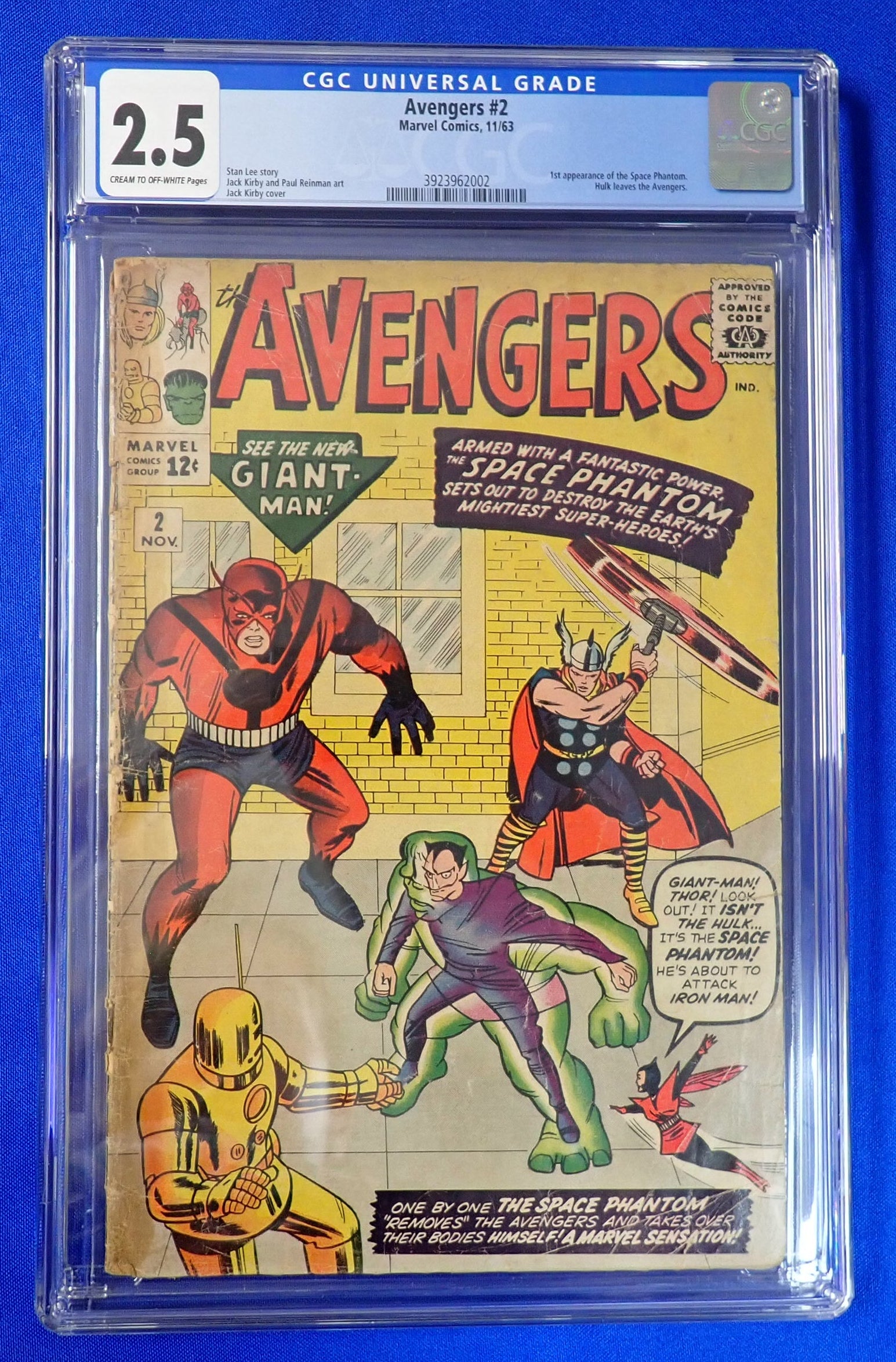 Avengers #2 (1963) - CGC 2.5 - 1st Space Phantom