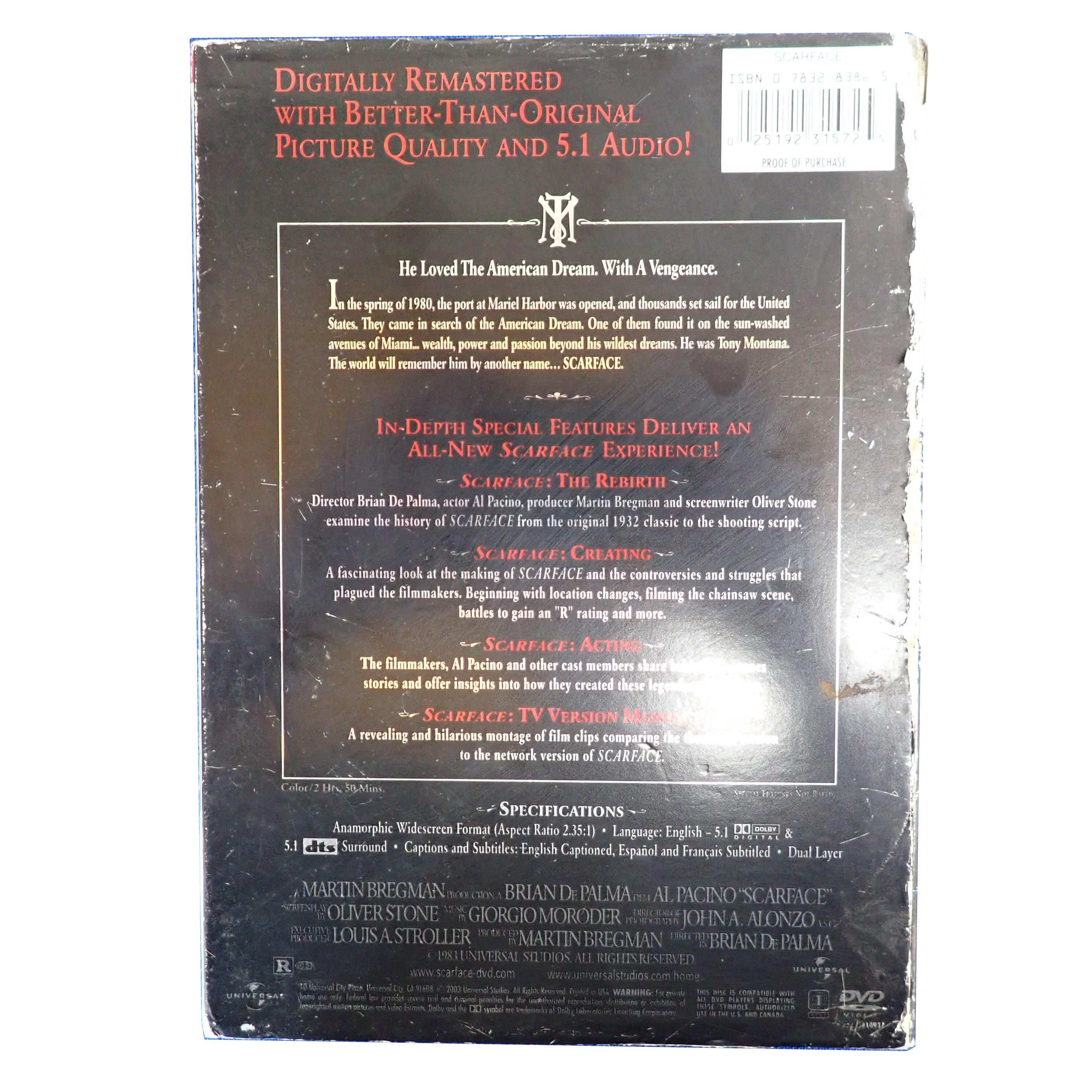 Scarface: Two-Disc Anniversary Edition - [DVD] (Pre-Owned)