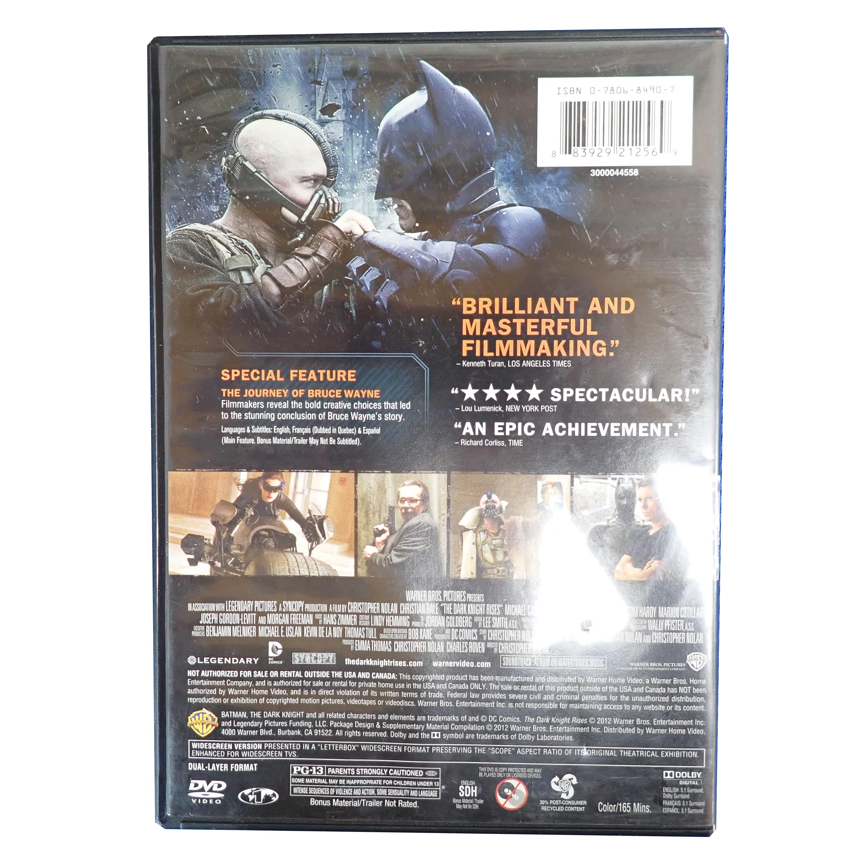 The Dark Knight Rises - [DVD] (Pre-Owned)