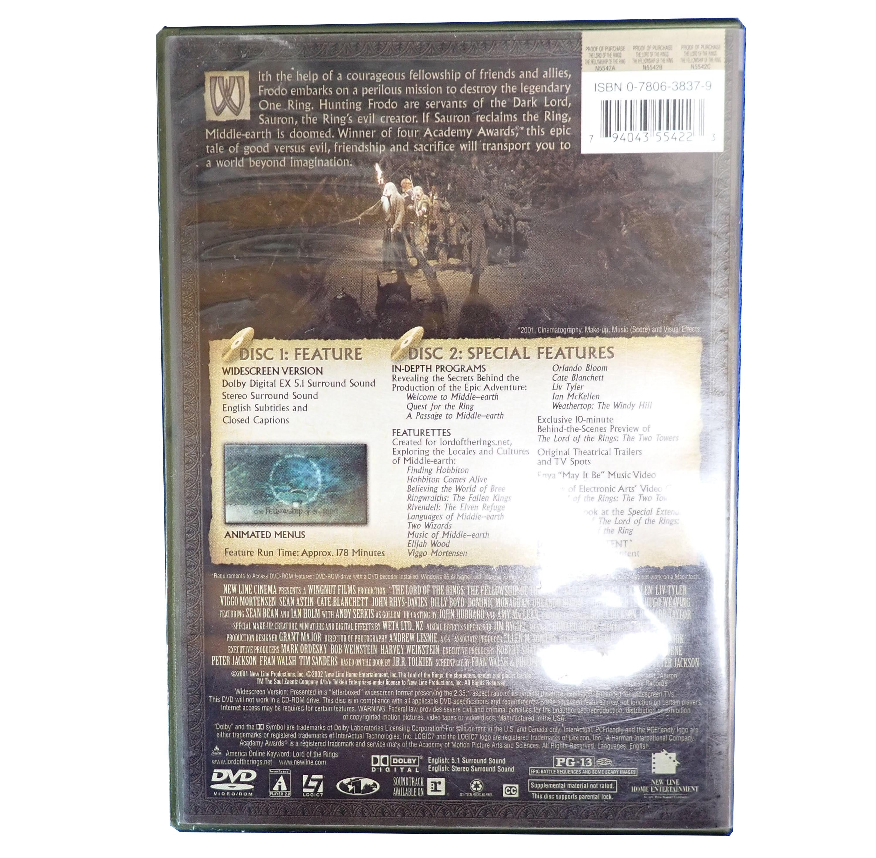 Lord of the Rings: The Fellowship of the Ring (Widescreen)- [DVD] (Pre-Owned)