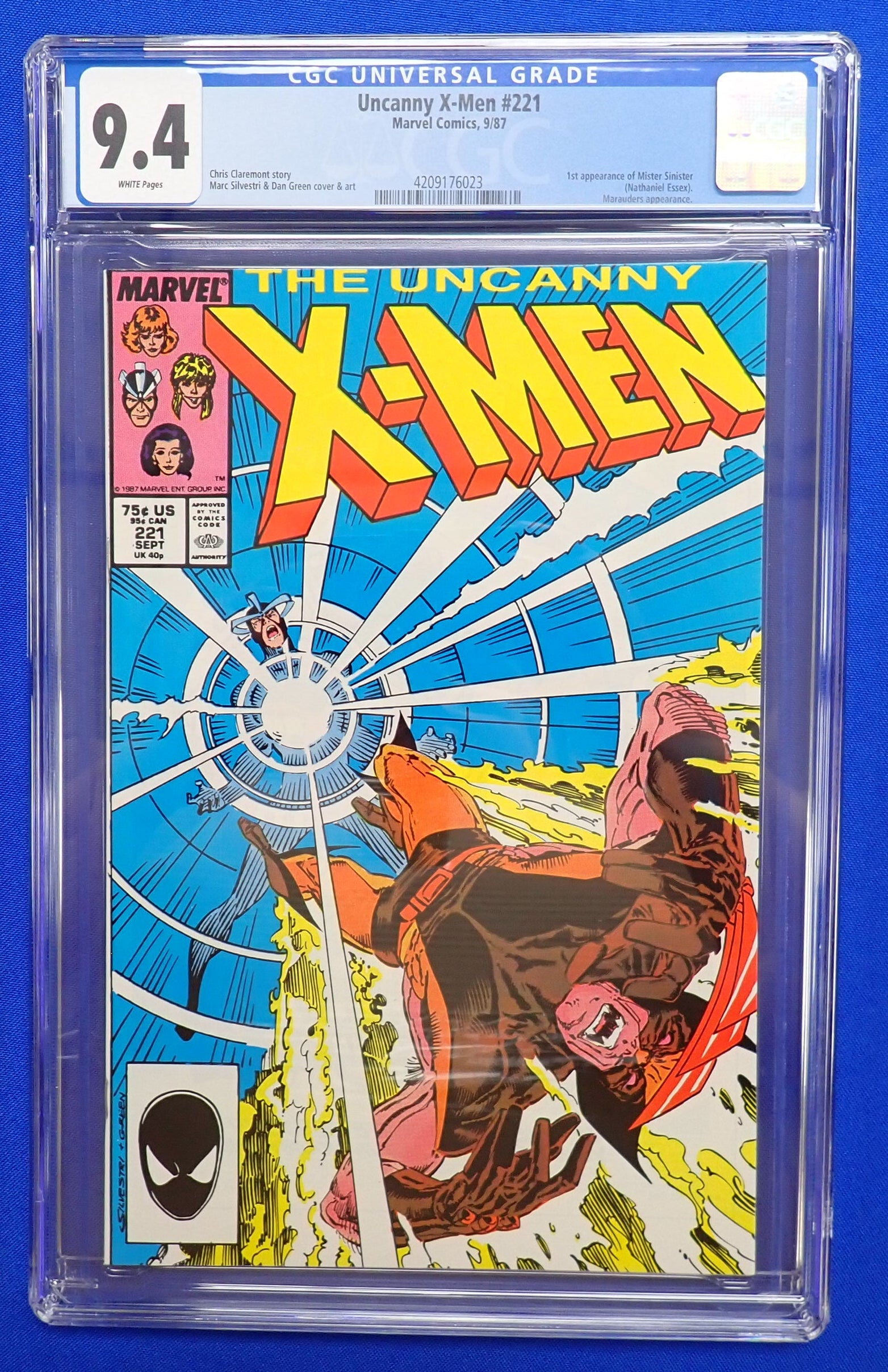 Uncanny X-Men #221 (1987) - CGC 9.4 - 1st Mister Sinister