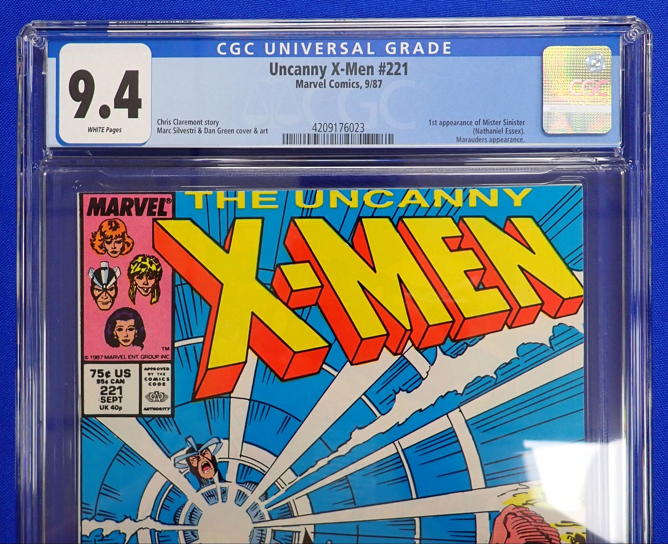 Uncanny X-Men #221 (1987) - CGC 9.4 - 1st Mister Sinister