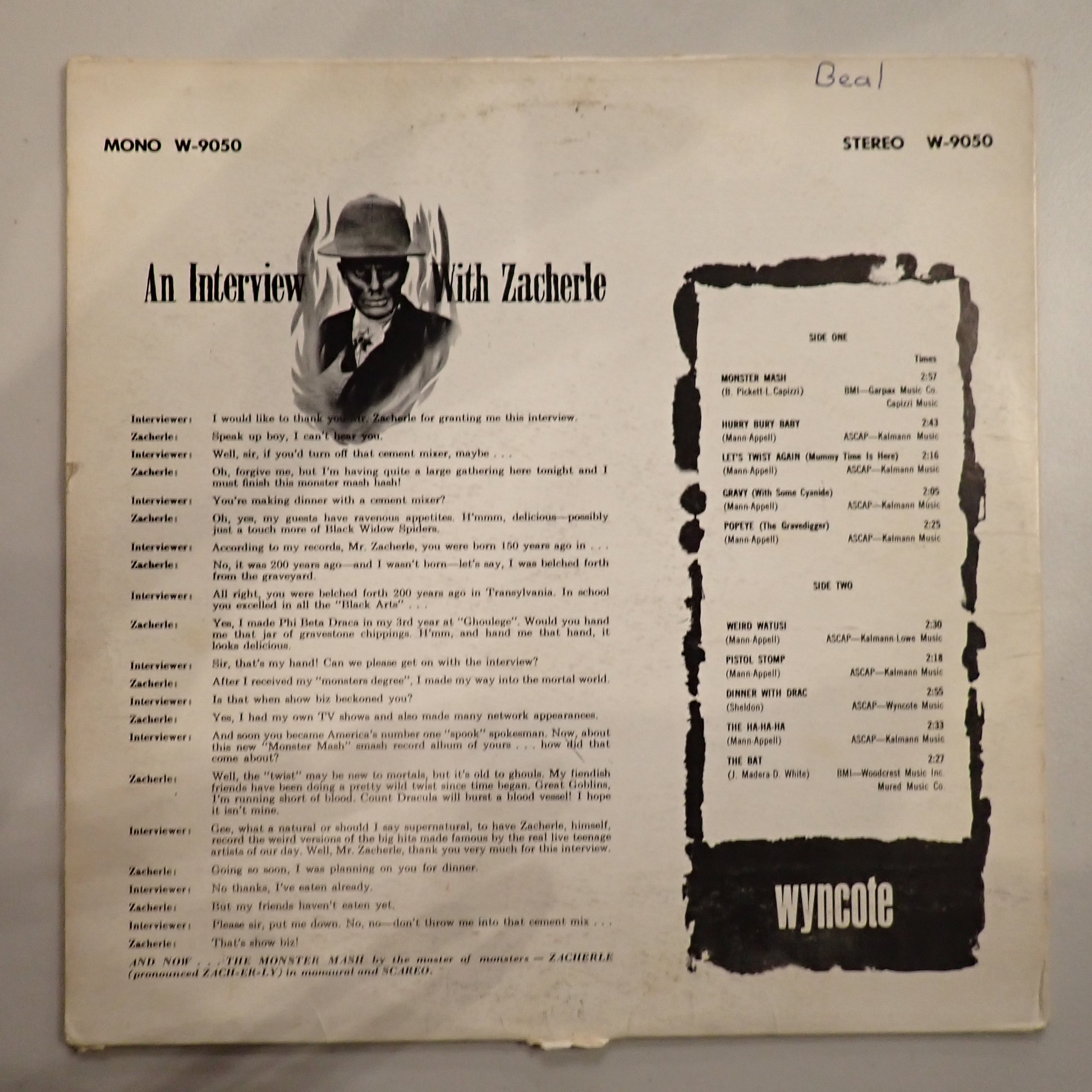 John Zacherle - Monster Mash