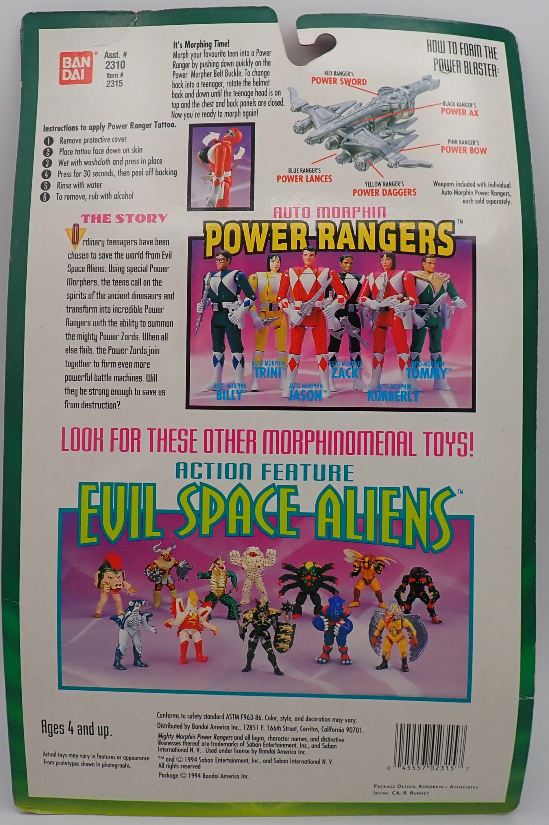 Auto-Morphin Power Rangers: Billy