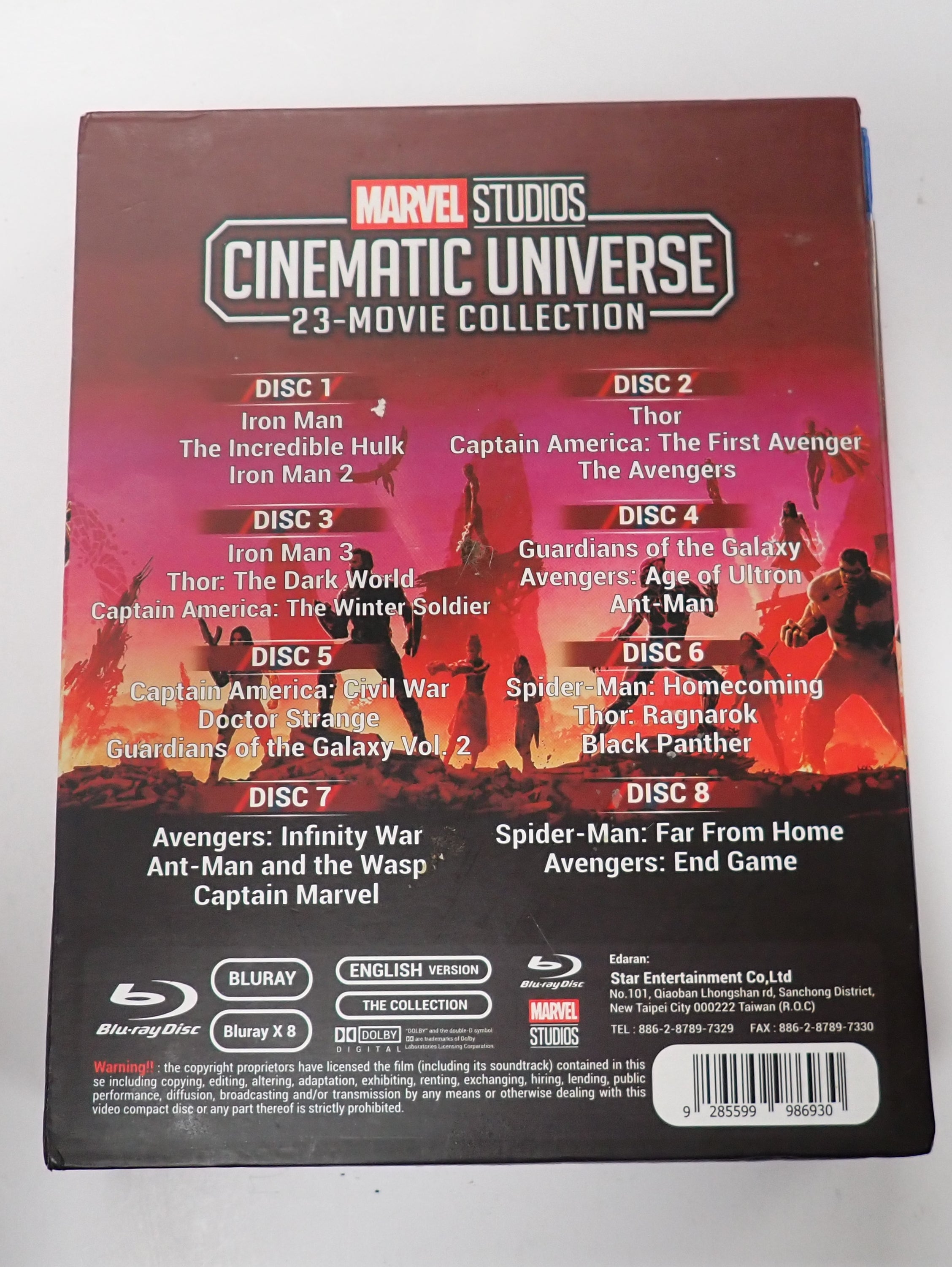 Marvel Cinematic Universe 23 movie collection
