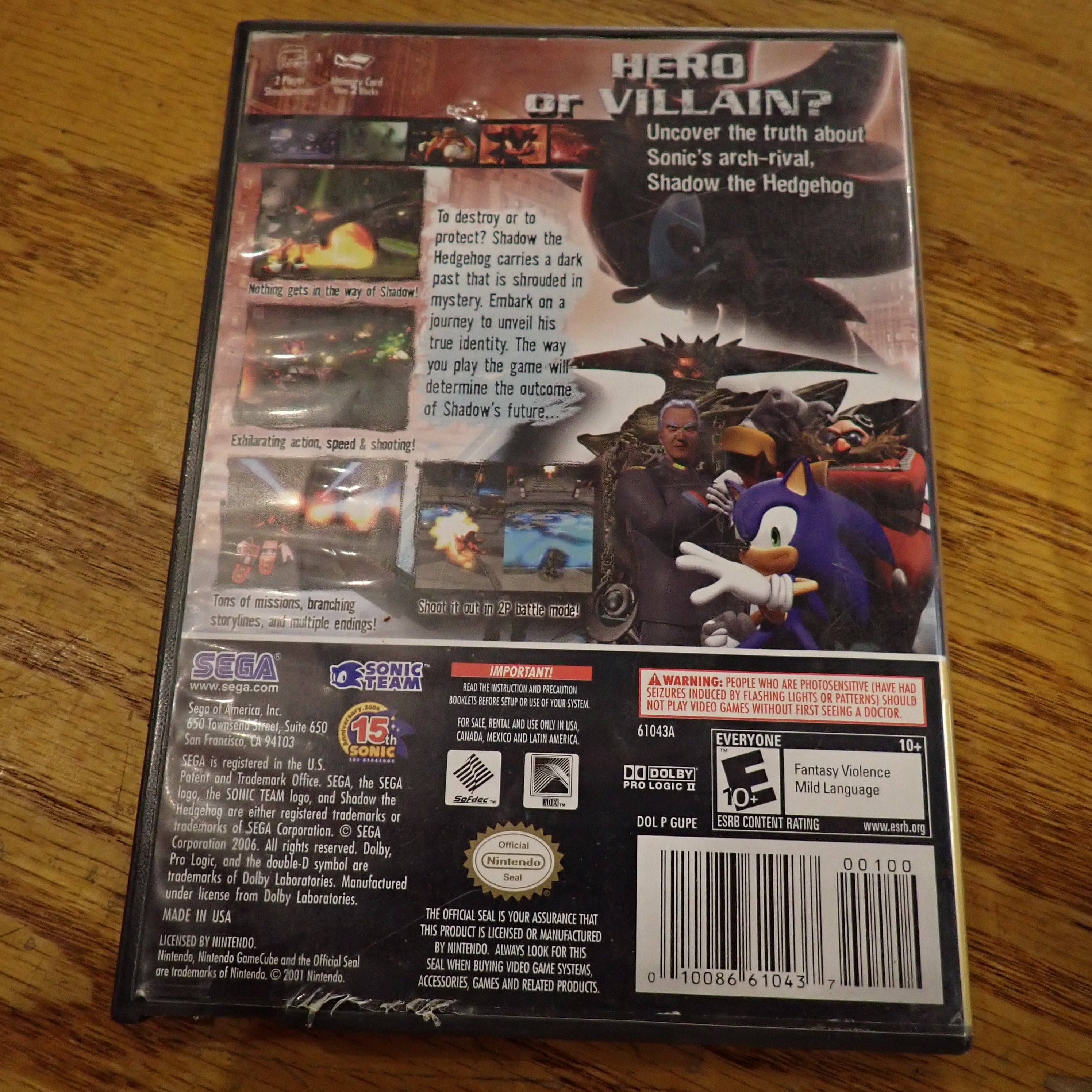 Shadow the Hedgehog(Player's Choice) - Gamecube