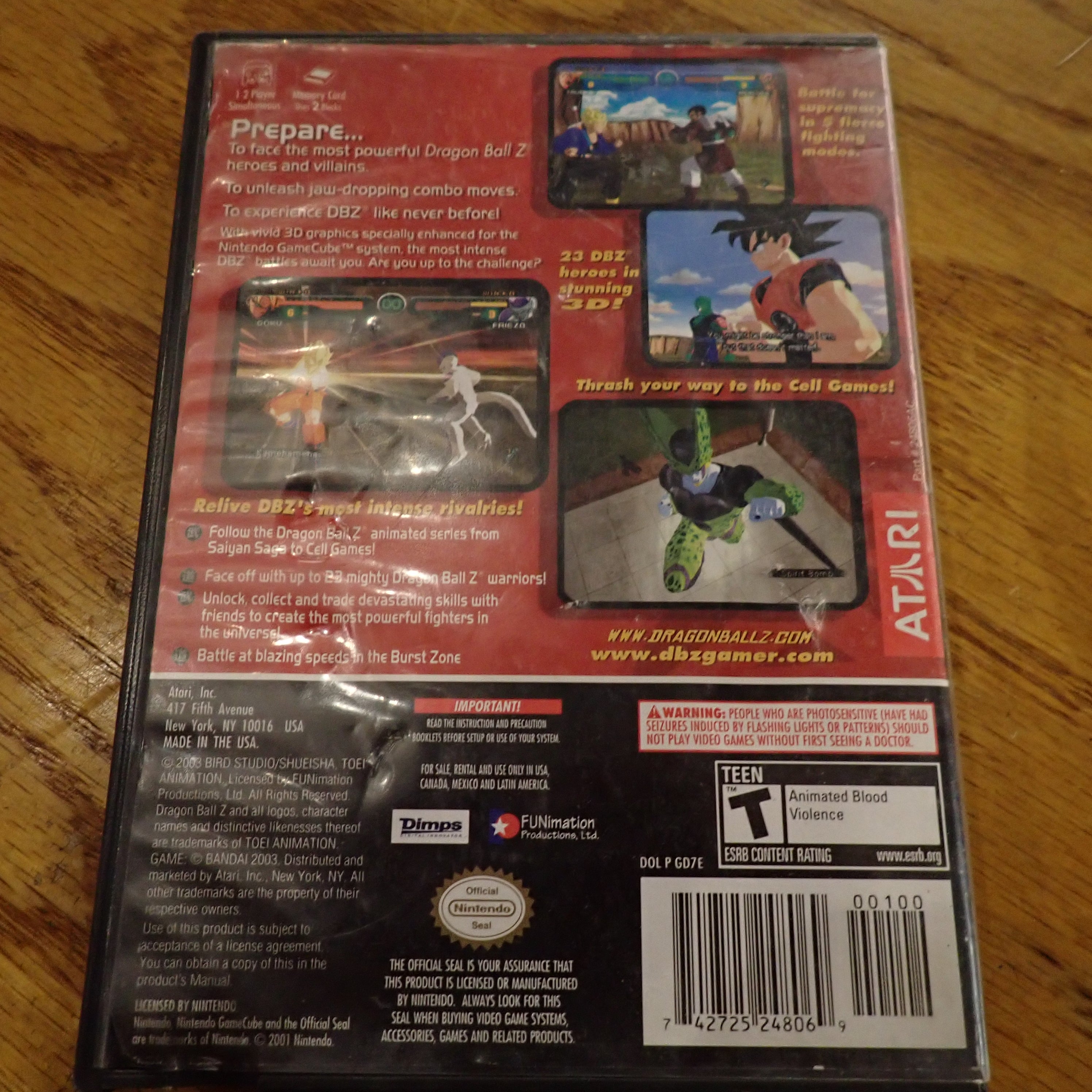 Dragonball Z Budokai - Gamecube