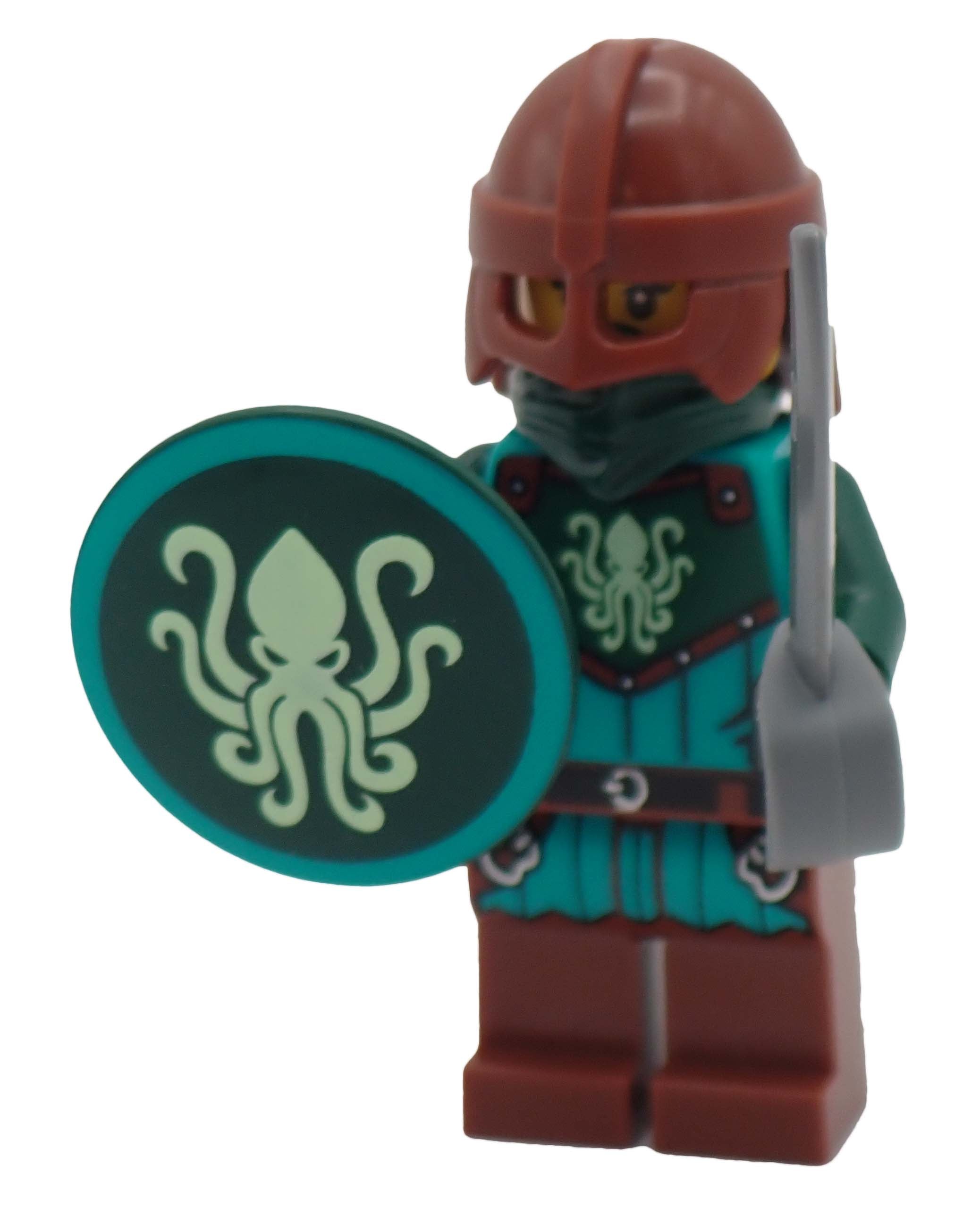 Kraken Warrior - Female, Reddish Brown Helmet idea234 - LEGO Minifig