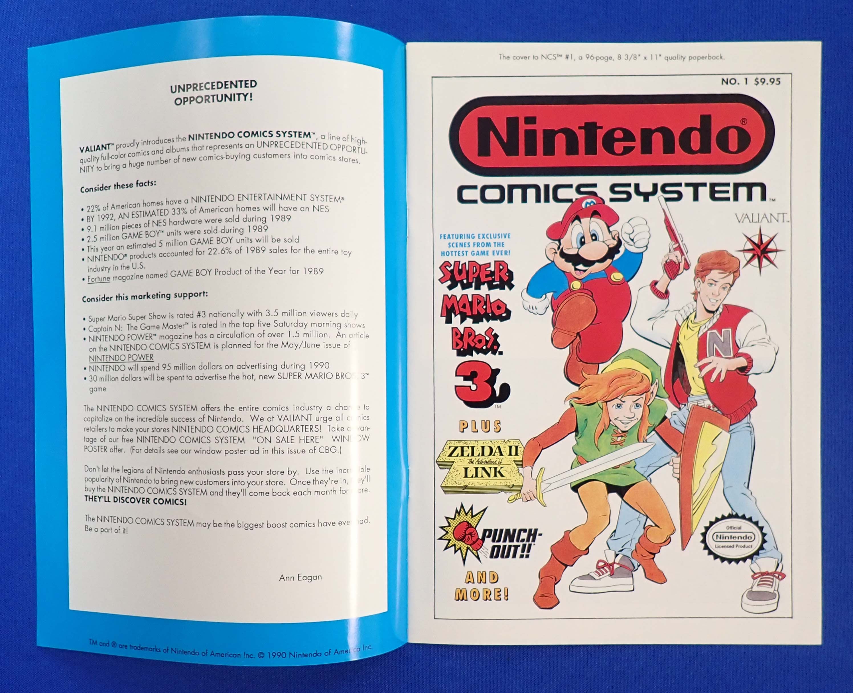 Nintendo Comics System Sneak Preview (1990) - FN (6.0) - 1st app of Link from LOZ