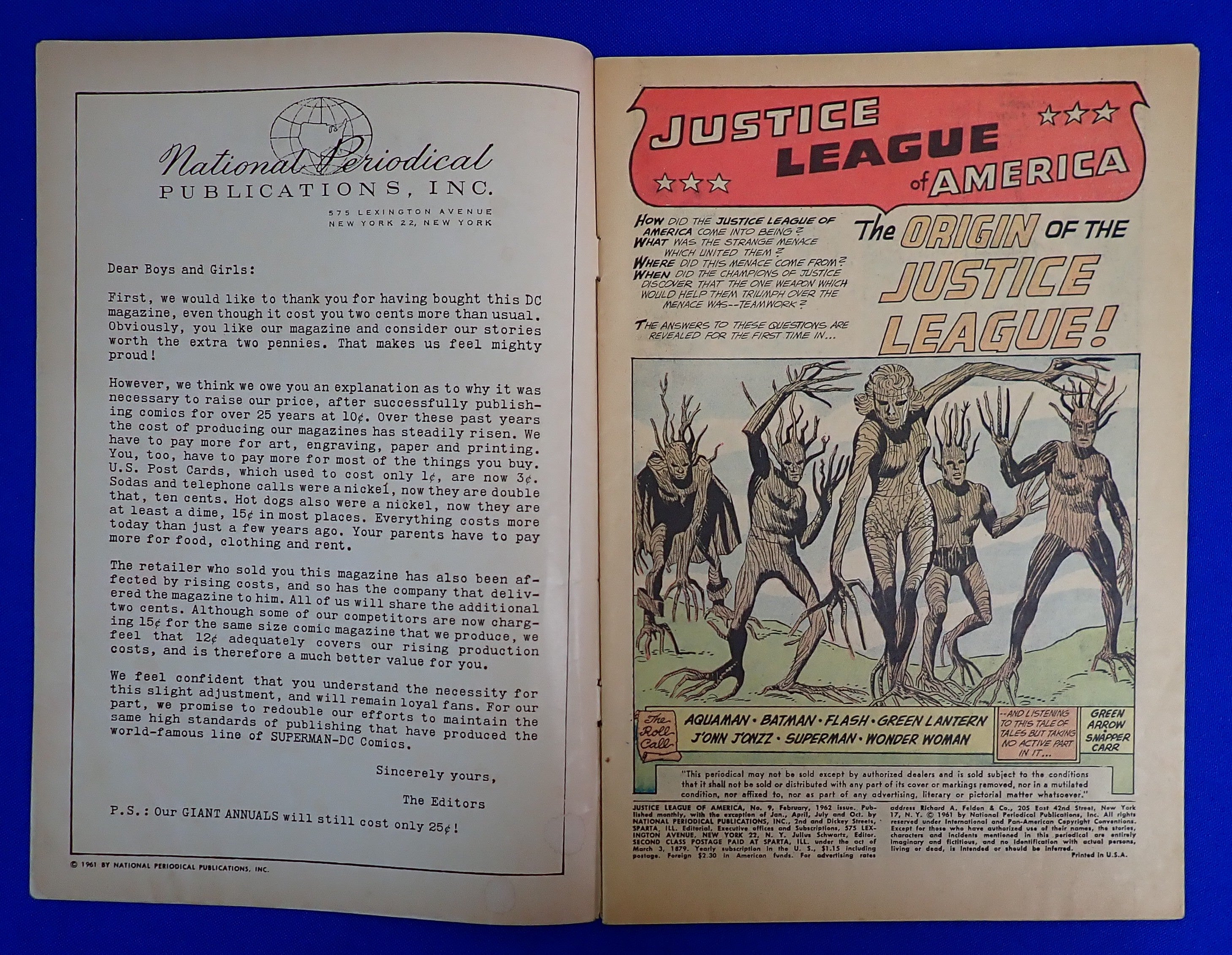 JLA #9 (1962) - G/VG (3.0) - Origin of the JLA