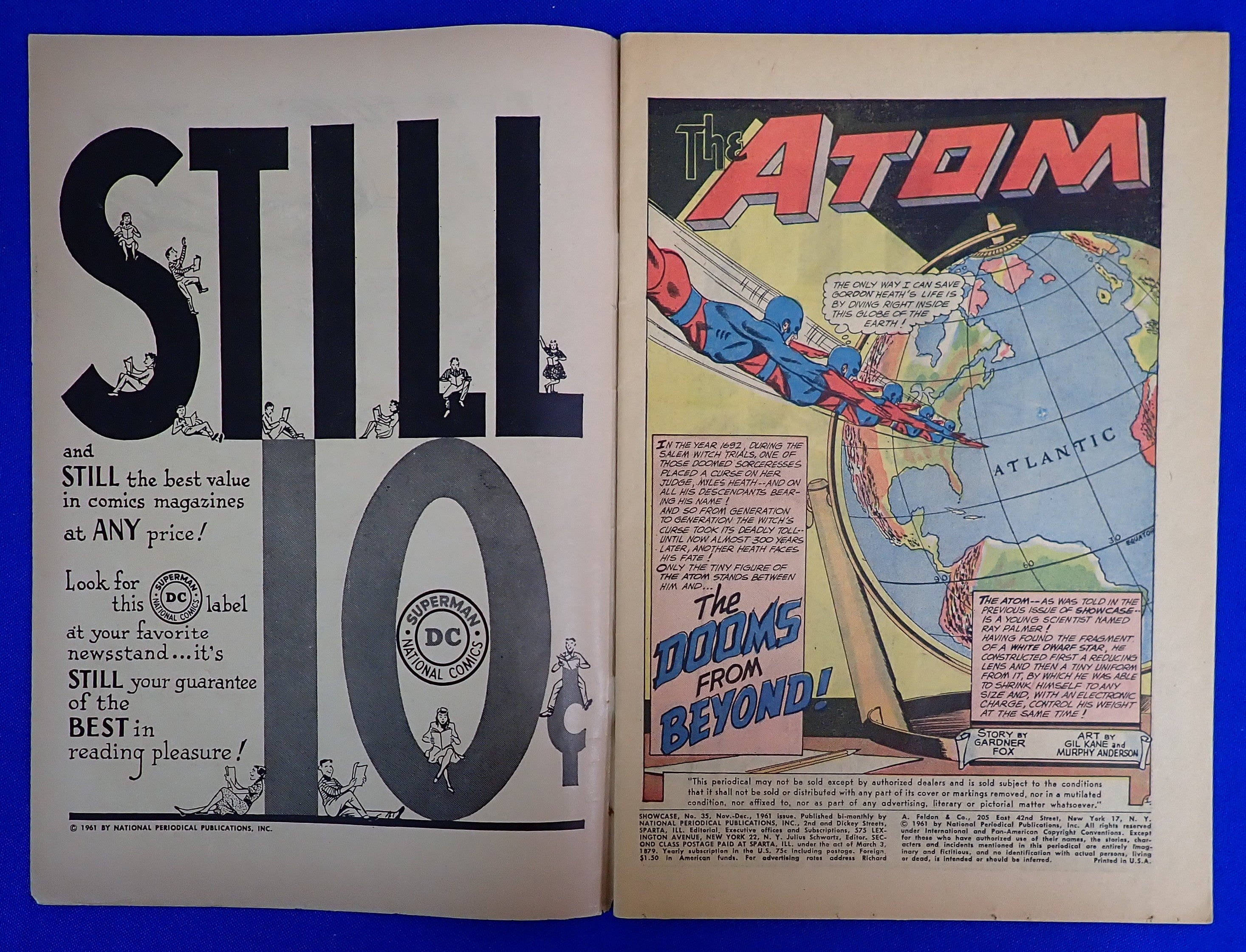 Showcase #35 (1961) - G (2.5) - 2nd App. of the Atom