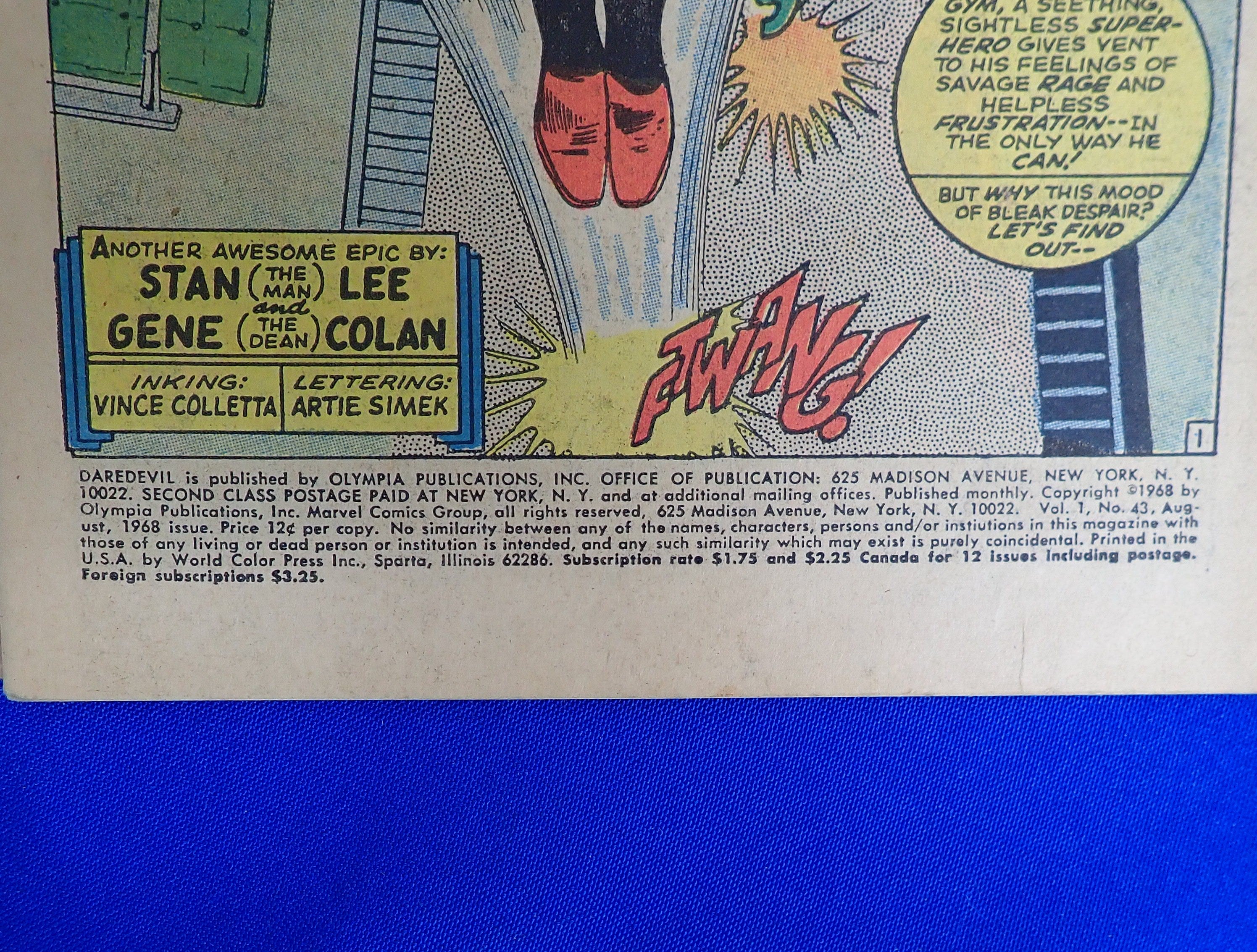 Daredevil #43 (1968) - G (2.0) - 1st Battle of DD vs. CA