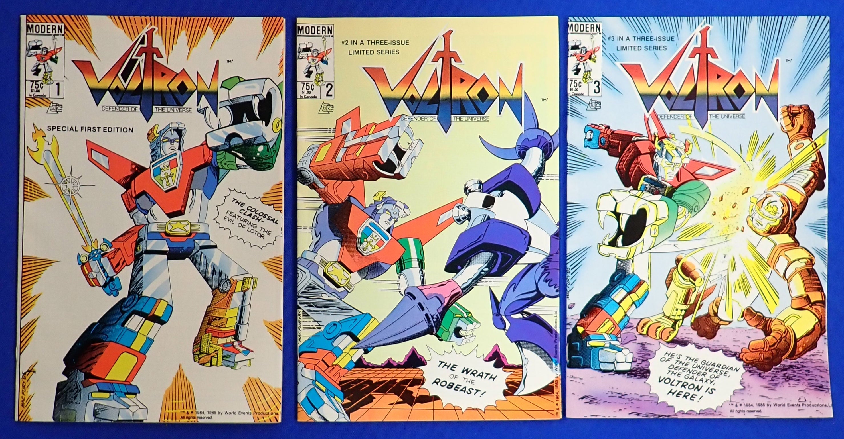 Voltron 1-3 (1985) - VF (8.0)