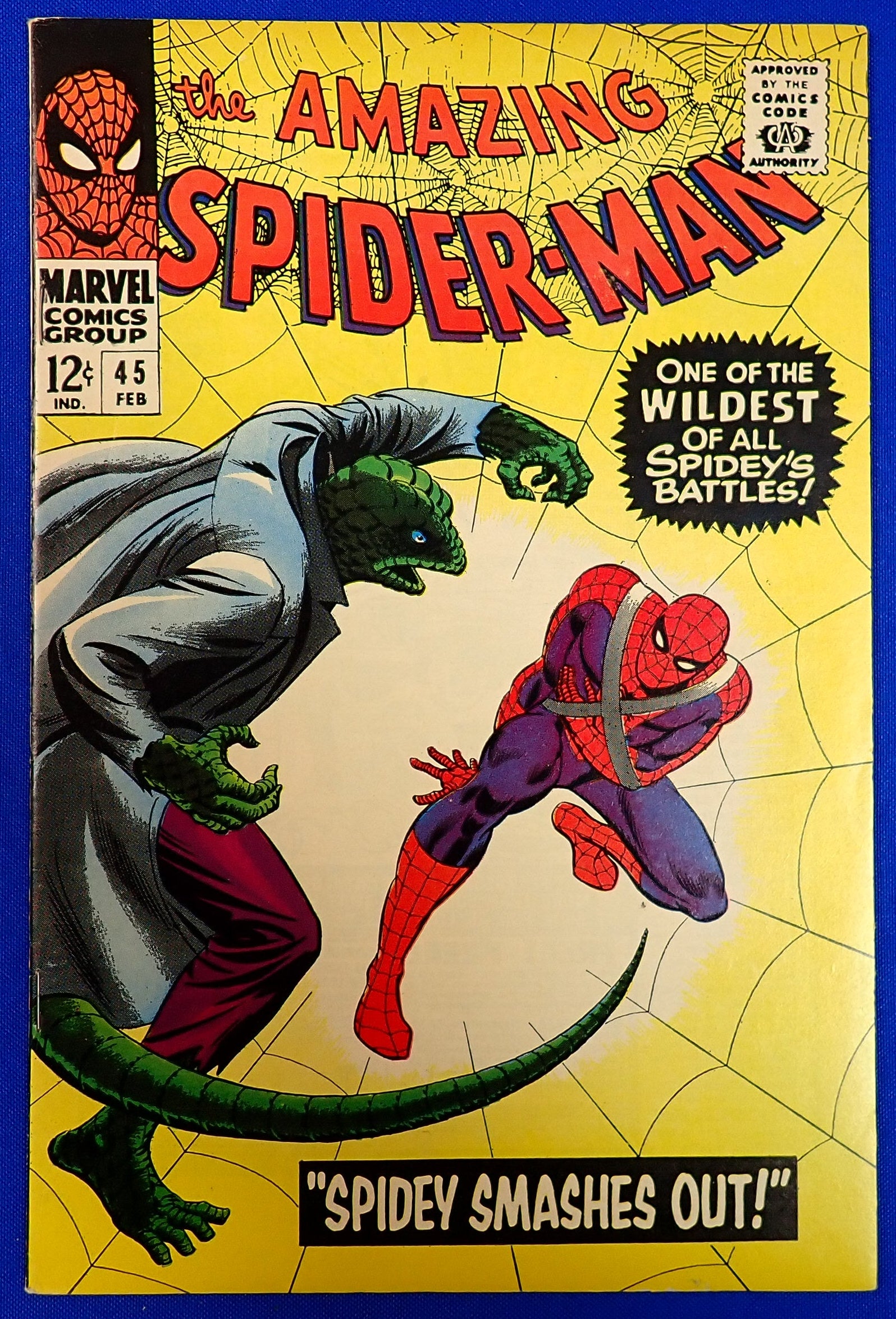 Amazing Spider-Man #45 (1966) - FN+ (6.5) - 3rd App. of Lizard