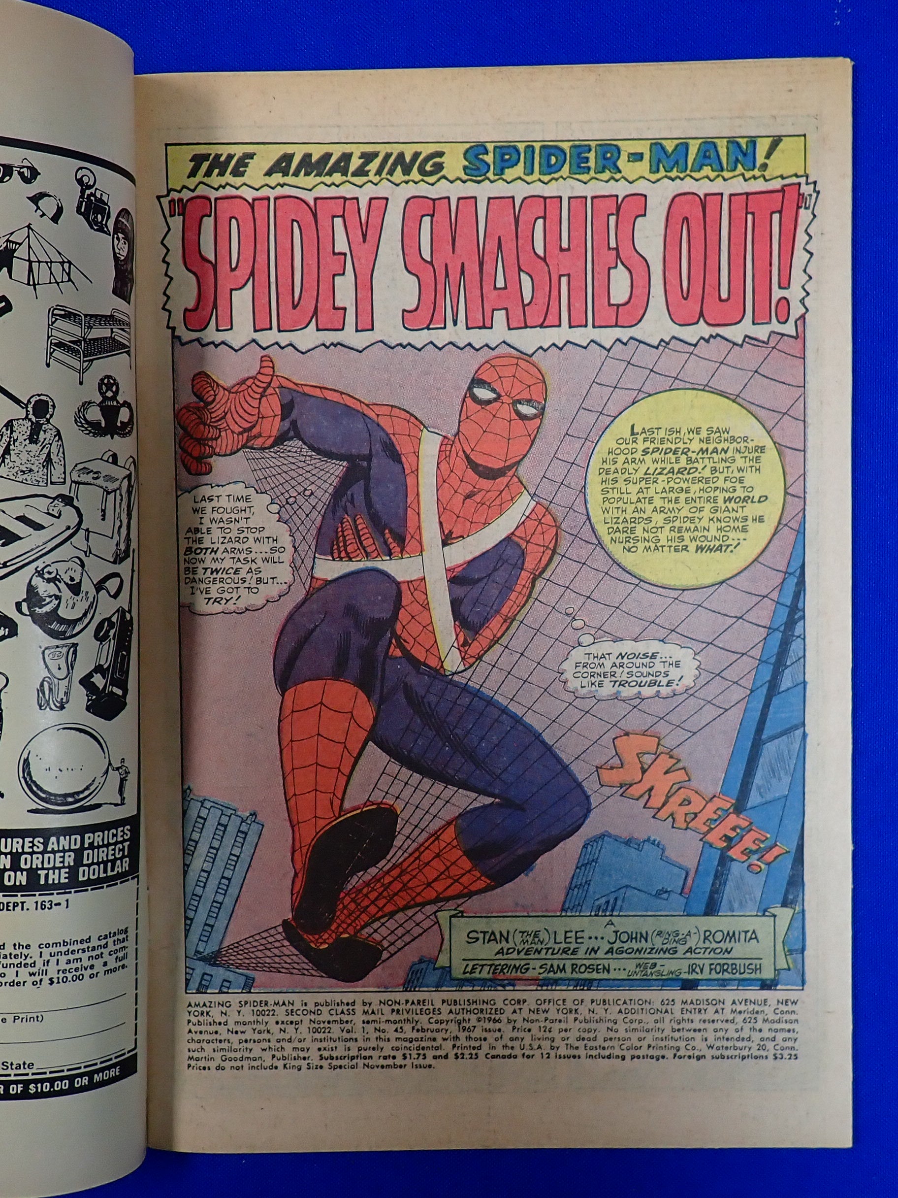 Amazing Spider-Man #45 (1966) - FN+ (6.5) - 3rd App. of Lizard