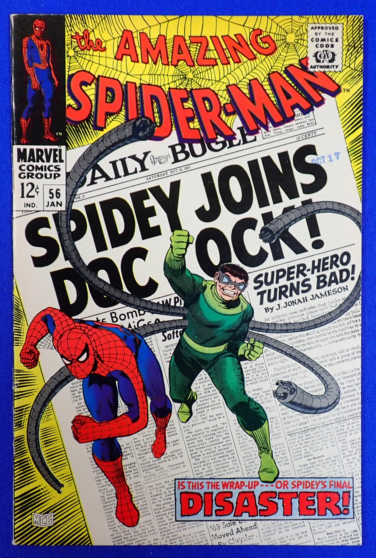 Amazing Spider-Man #56 (1967) - VF- (7.5) - 1st Captain George Stacy
