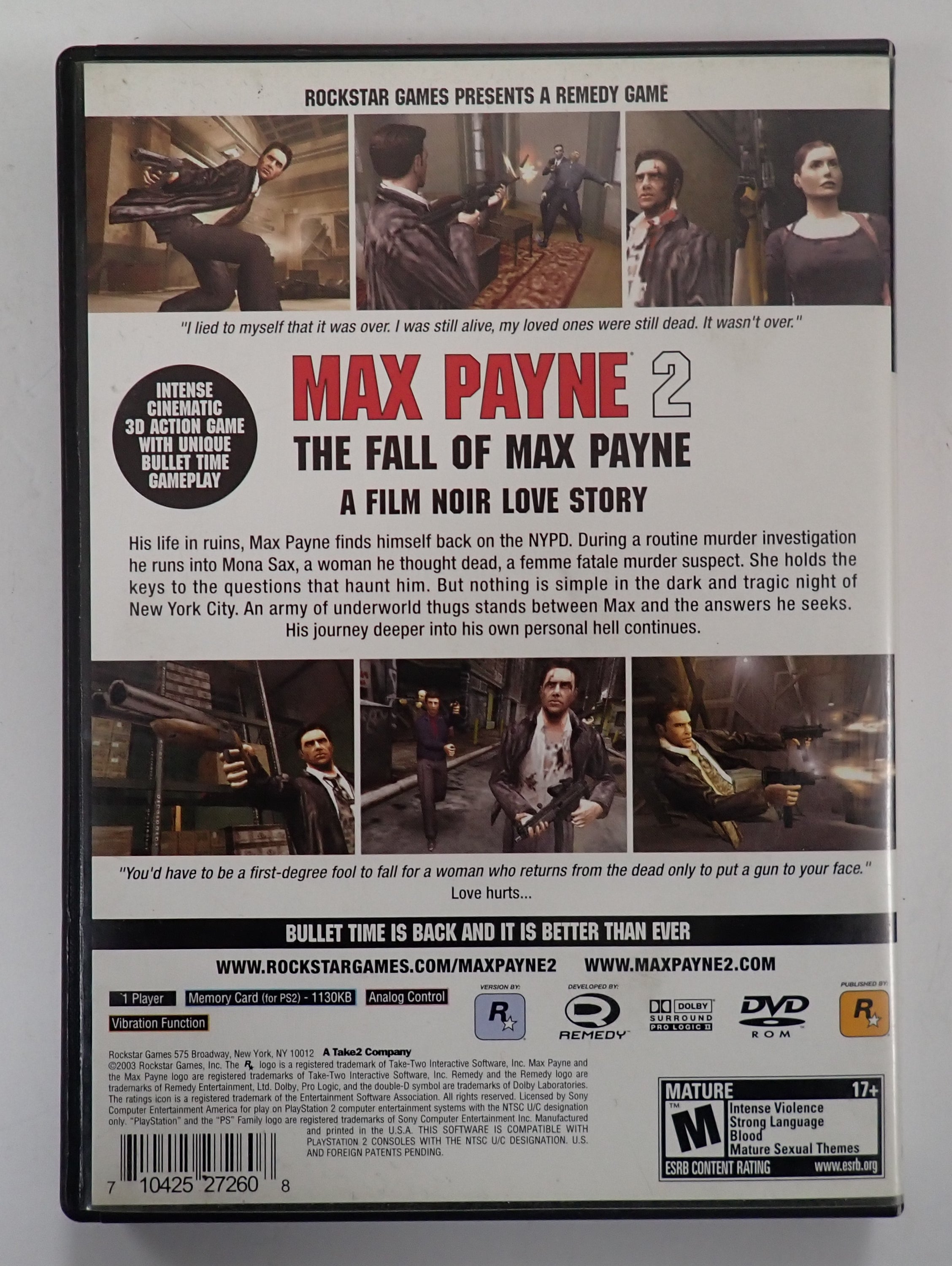 Max Payne 2: The Fall of Max Payne - PS2