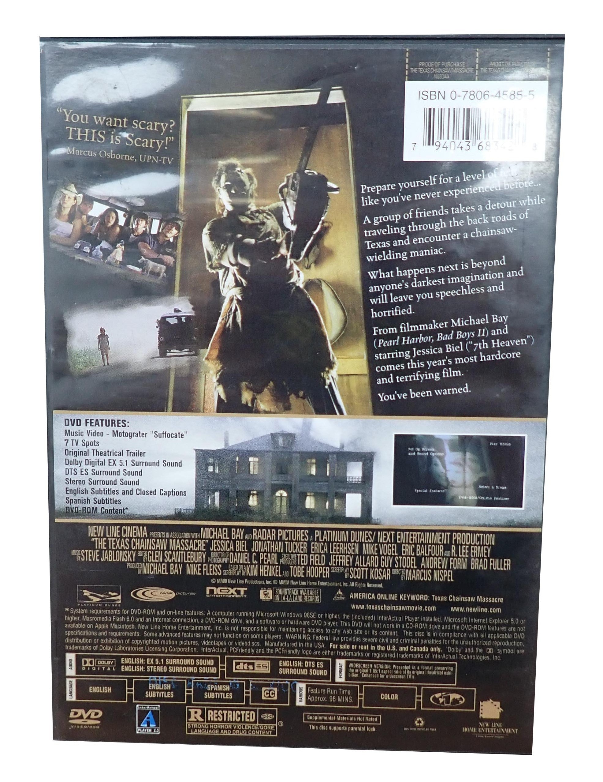 The Texas Chainsaw Massacre -  [DVD] (Pre-Owned)