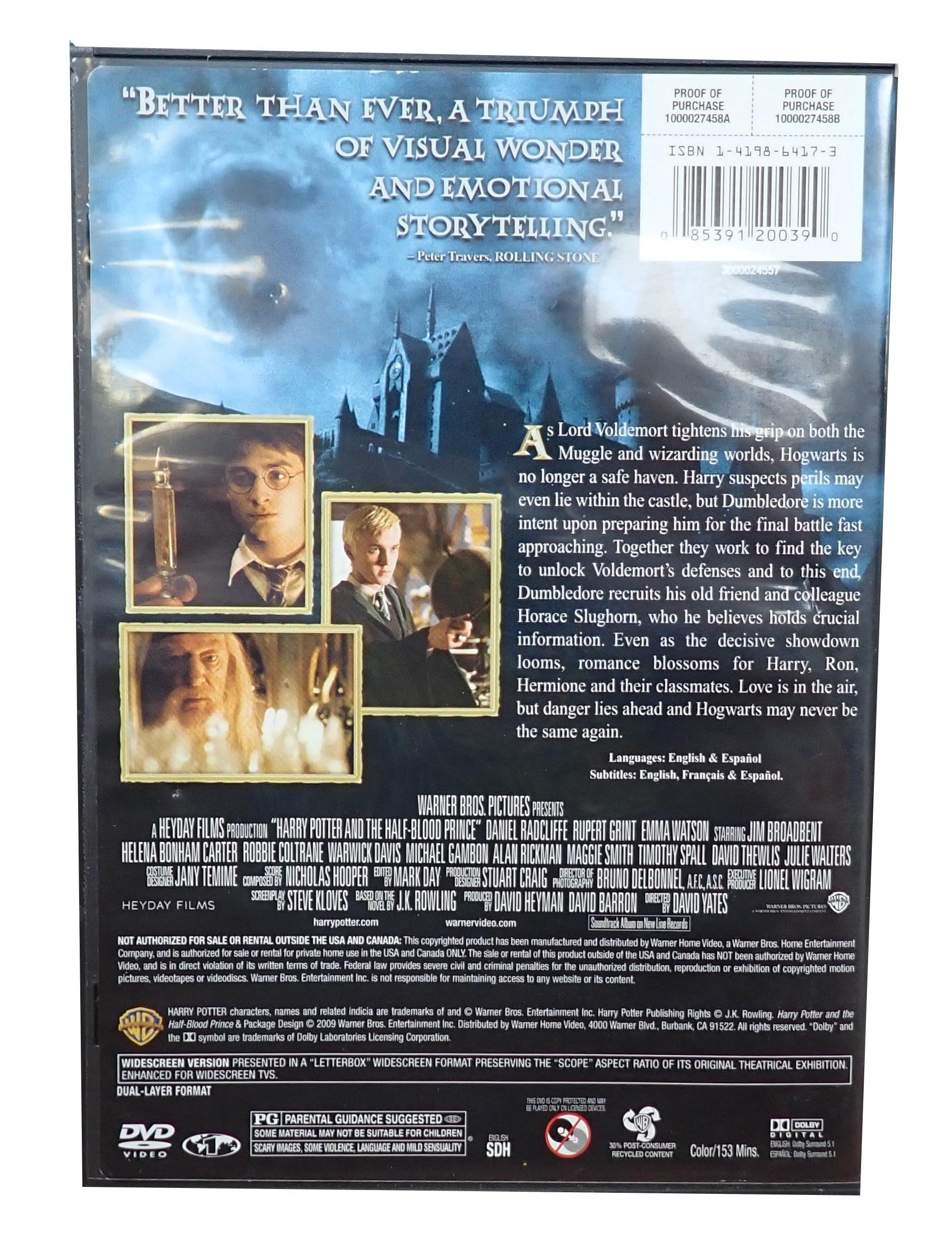 Harry Potter and the Half Blood Prince - [DVD] (Pre-Owned)