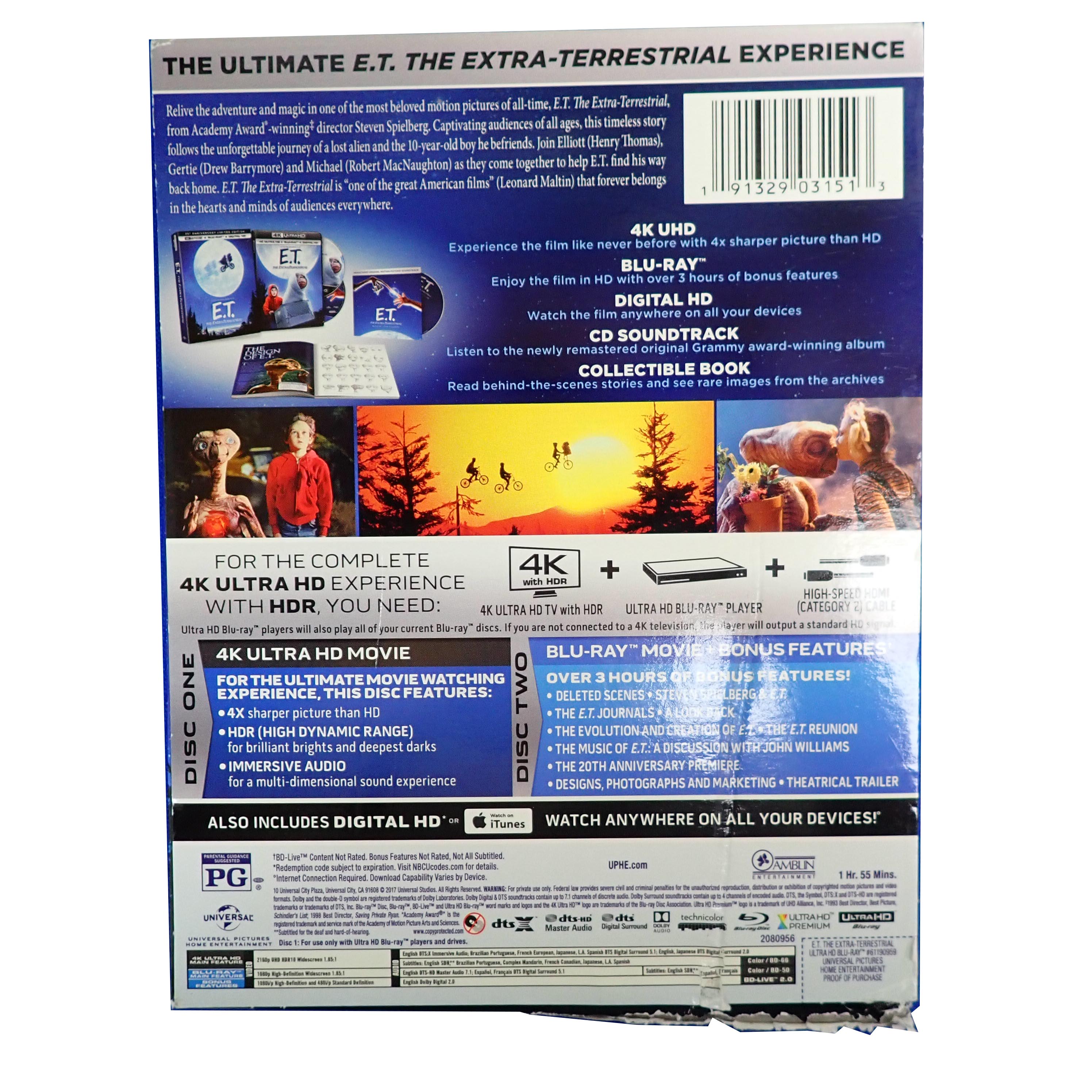 E.T. The Extra-Terrestrial (35th Anniversary Edition) - [Blu-Ray]
