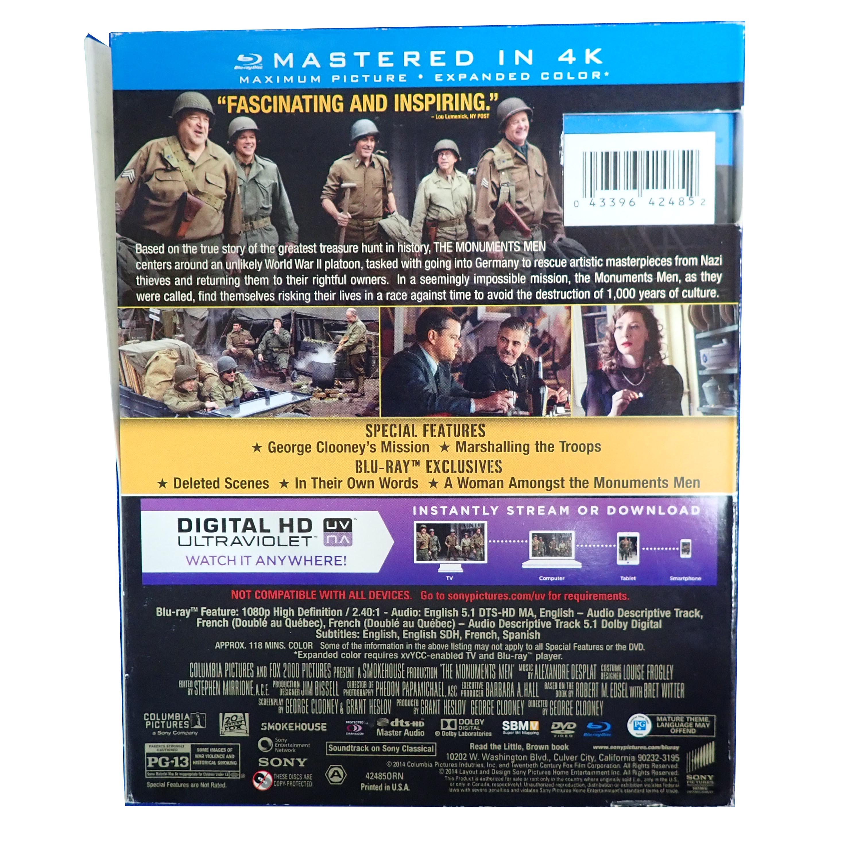 The Monuments Men - [Blu-Ray + DVD] (Pre-Owned)