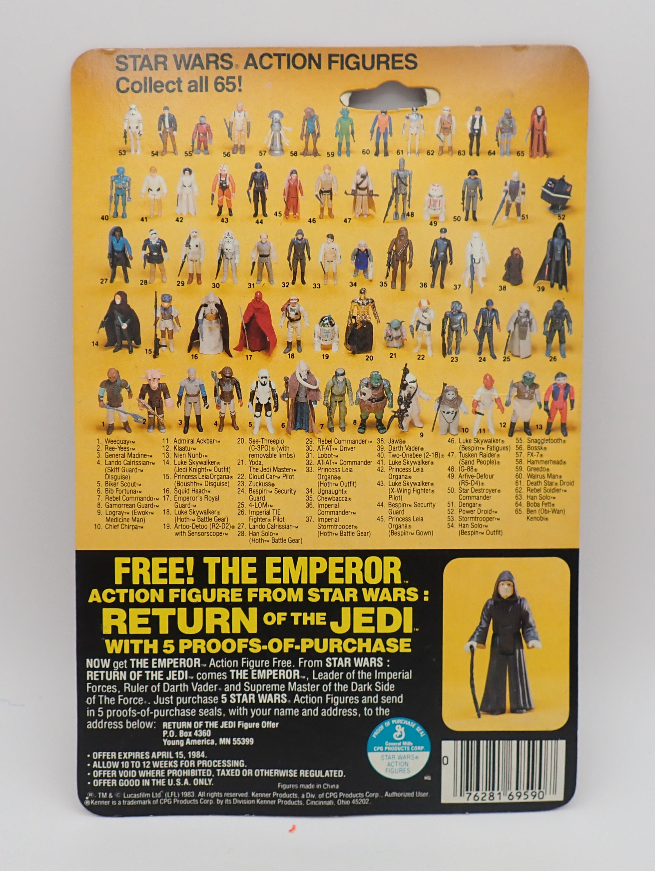 Rebel Commando [1983] - 65 Figure Card Back