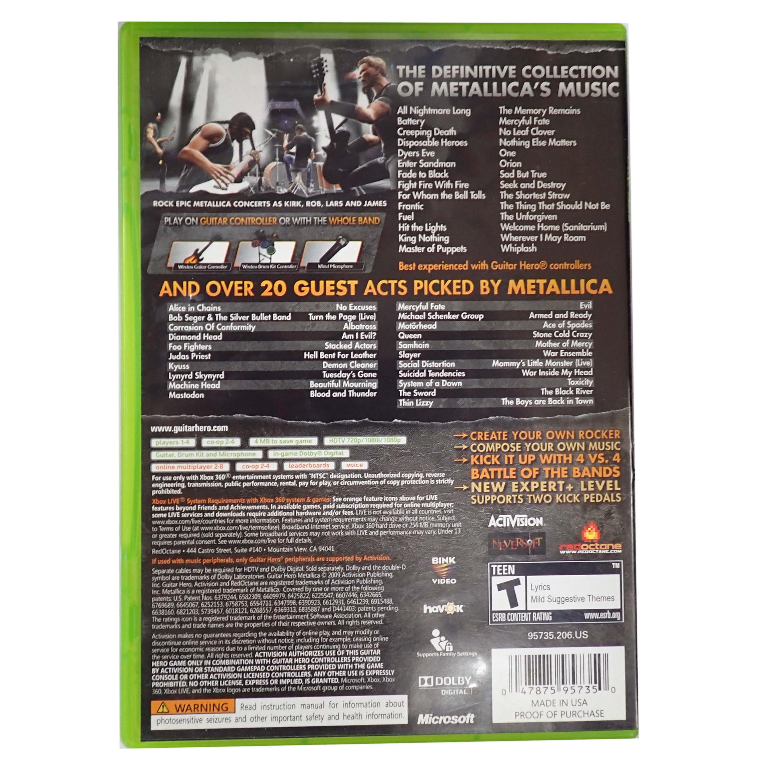 Guitar Hero: Metallica - Xbox 360