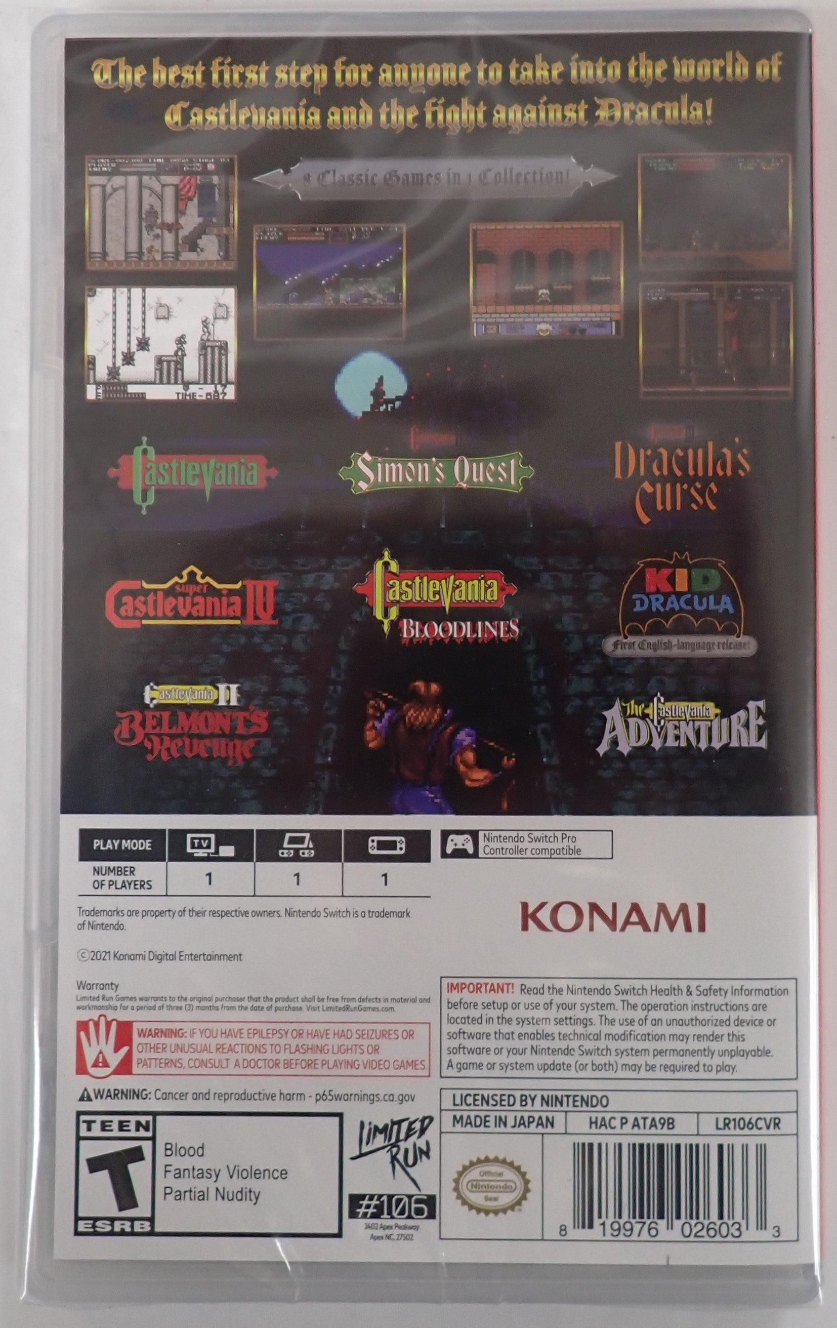 Castlevania Anniversary Collection (SEALED) - Switch
