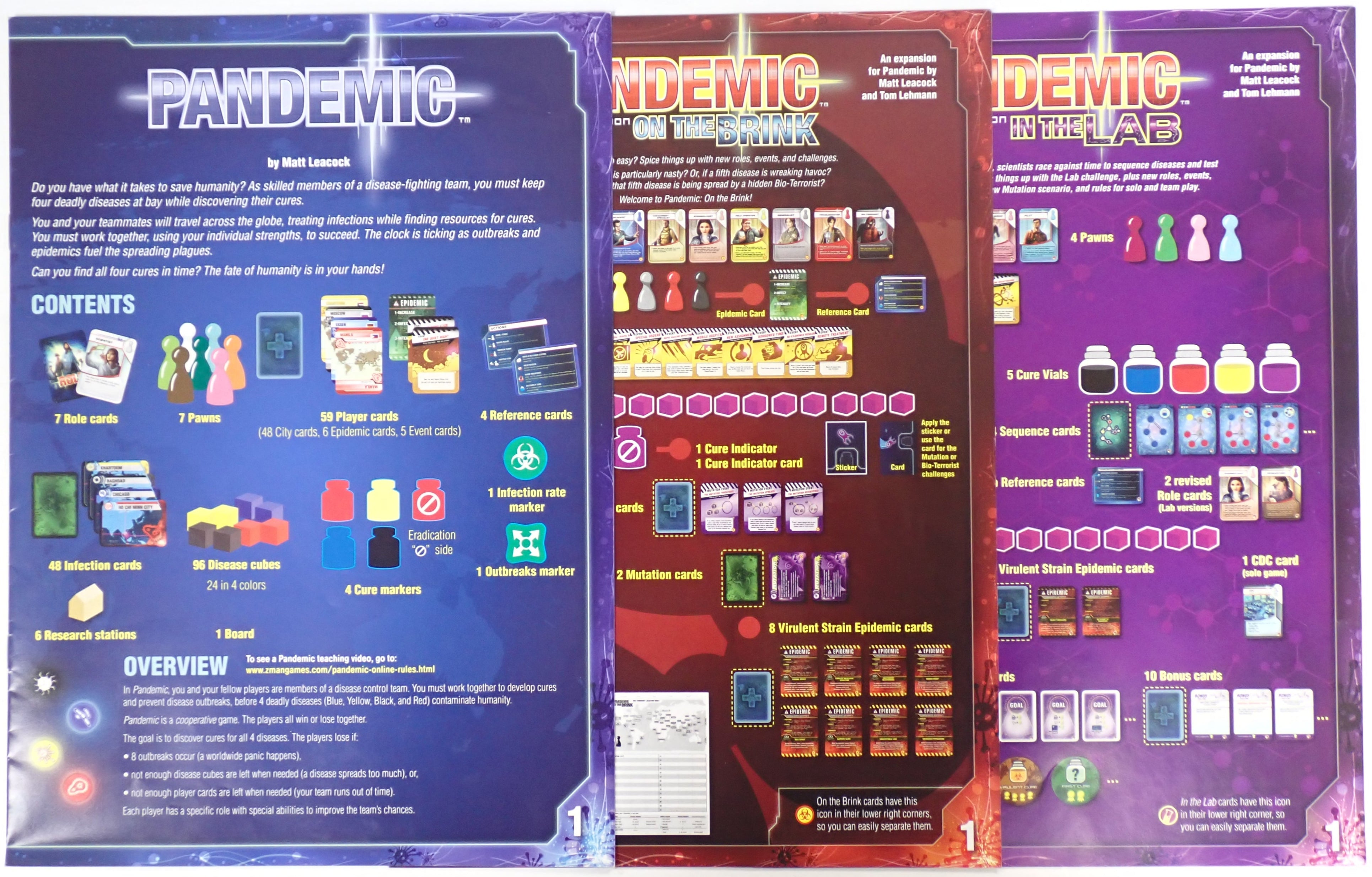 Pandemic 2nd Edition + 2 Expansions (USED)