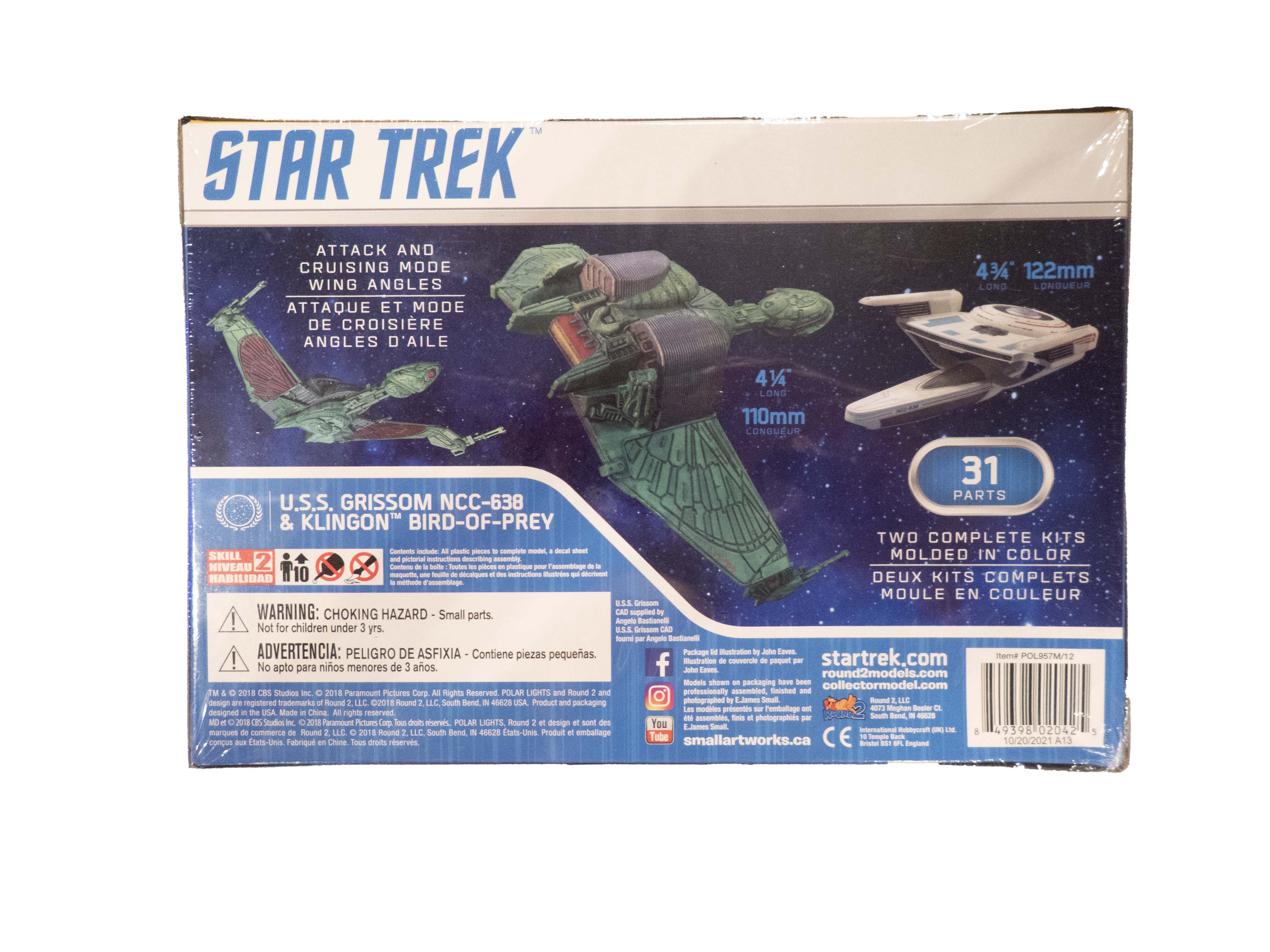 Star Trek U.S.S. Grissom NCC-638 & Klingon Bird-of-Prey - Polar Lights Model Kit [Pre-Owned]