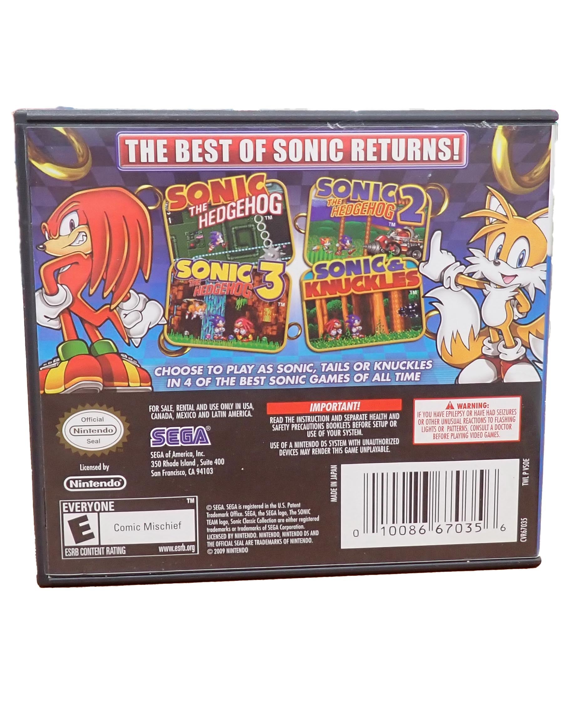 Sonic Classic Collection - DS