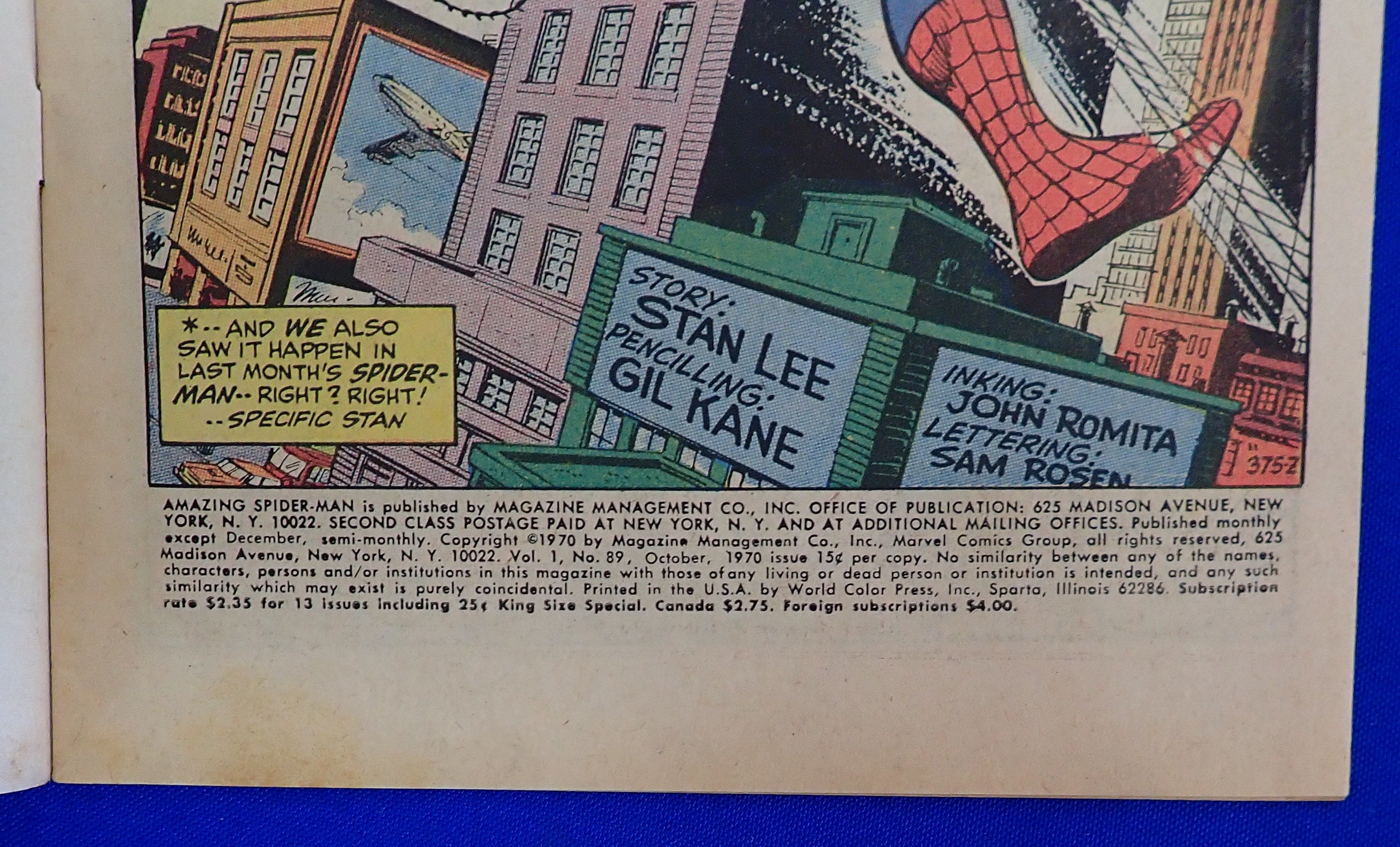 Amazing Spider-Man #89 (1970) - VG/FN - (5.0) - Doc. Ock App.