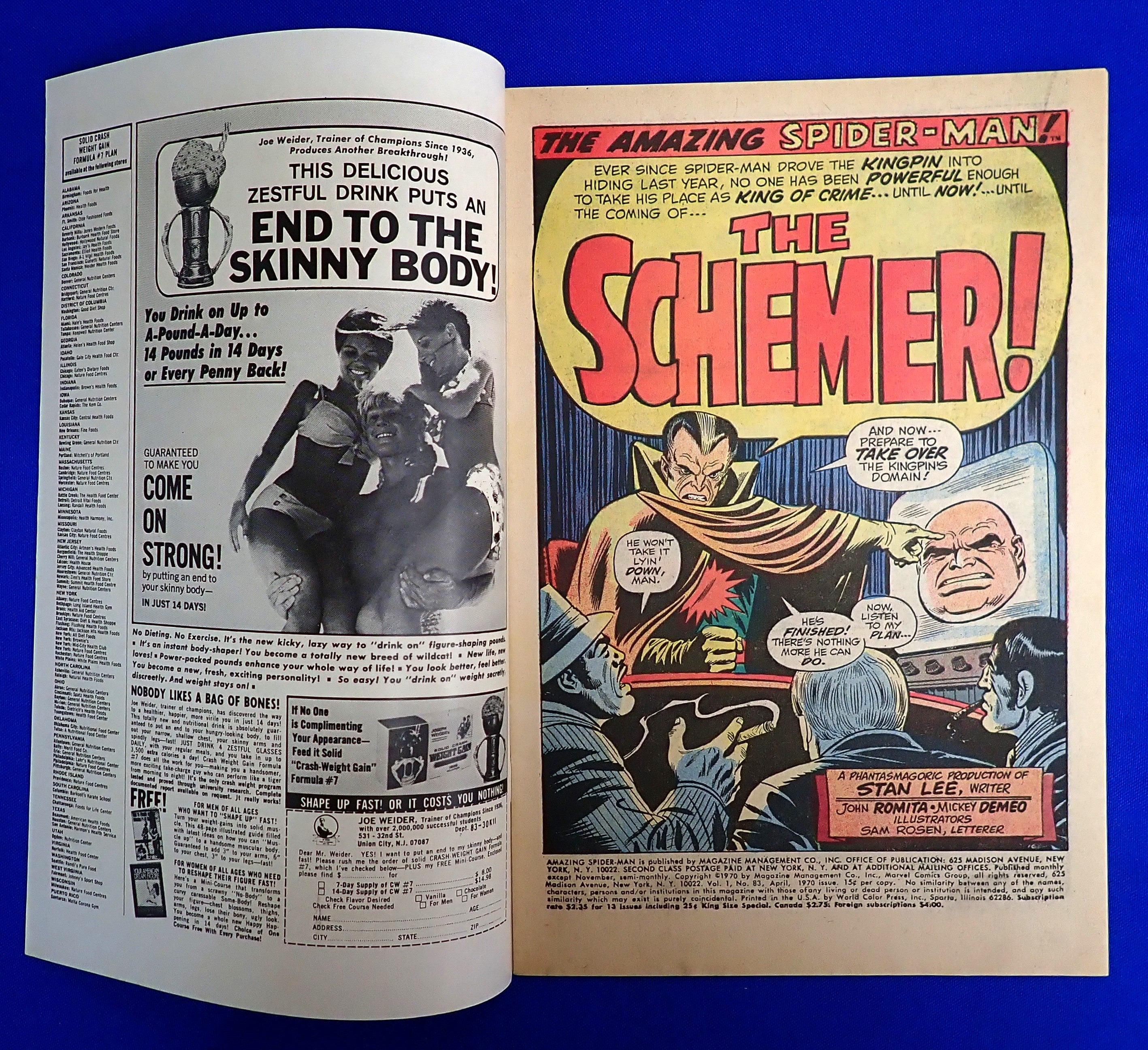 Amazing Spider-Man #83 (1970) - VF - (8.0) - 1st Schemer, Kingpin's Son