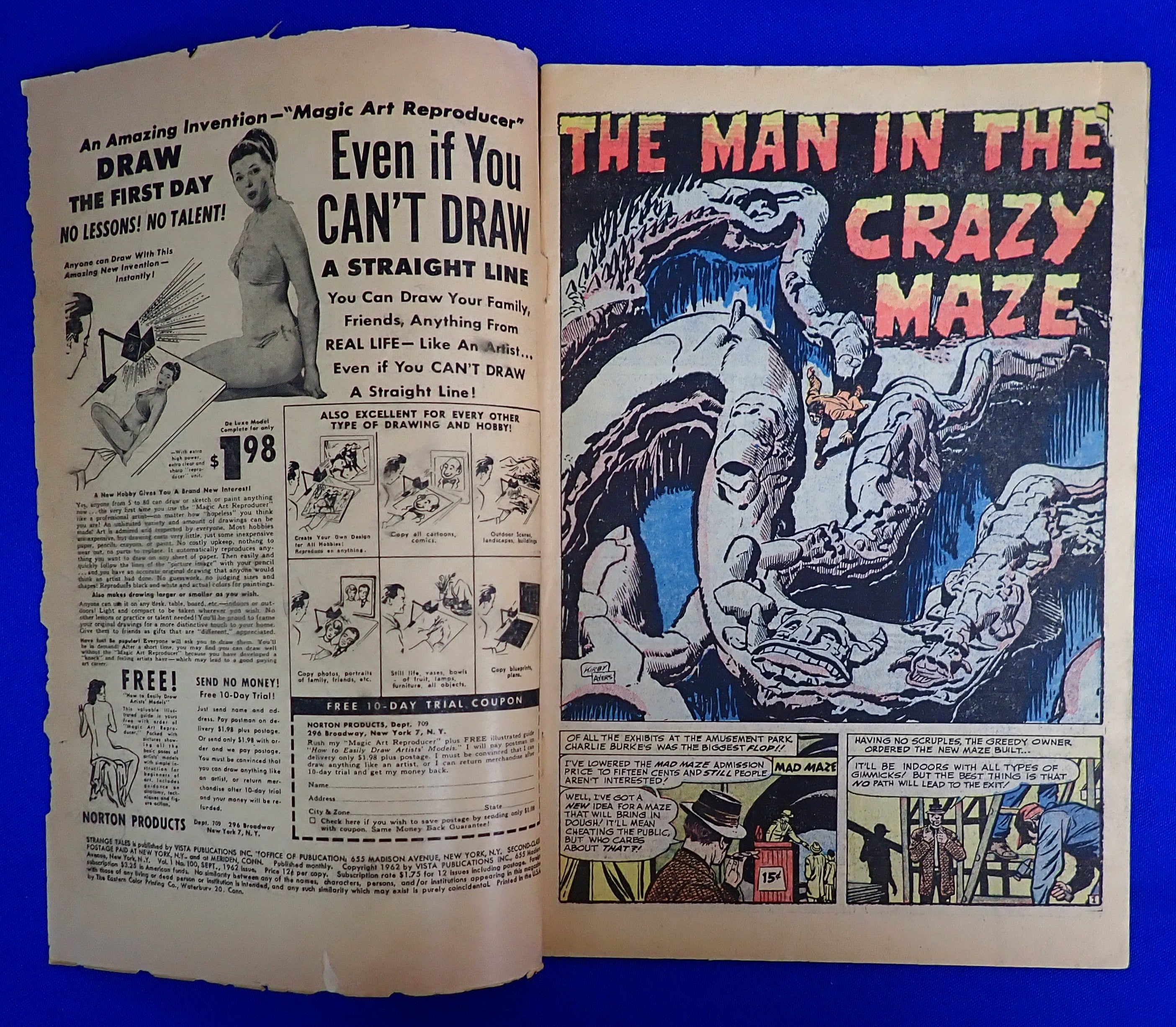 Strange Tales #100 (1962) - G/G+ - (2.0/2.5) - Interior Art of an A-Bomb