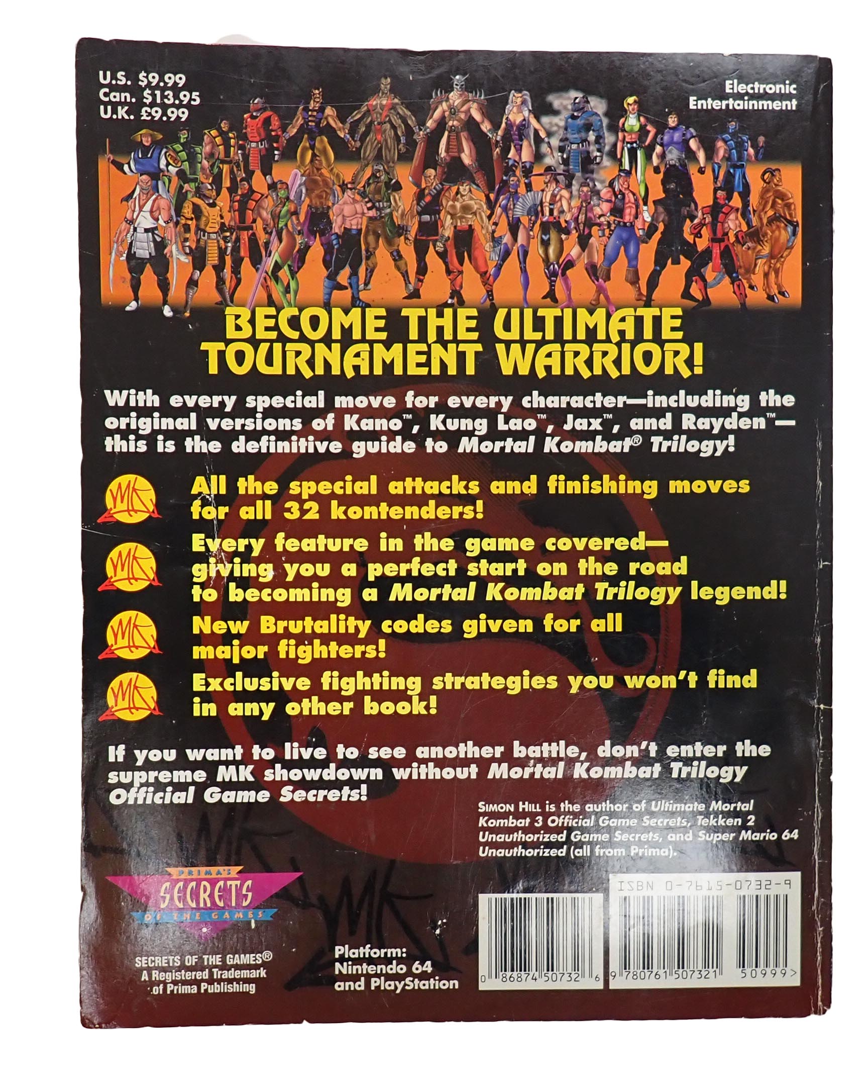 Mortal Kombat Trilogy Strategy Guide Book