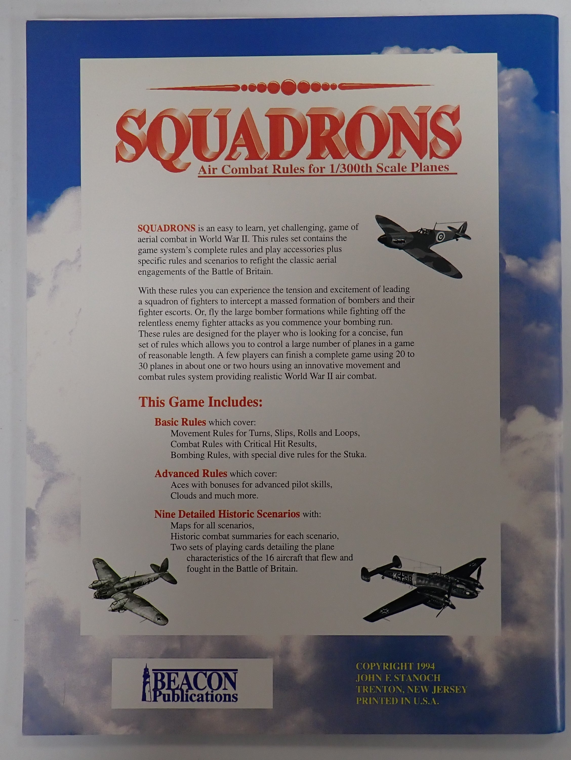 Squadrons: Air Combat Rules for 1/300th Scale Planes (USED)