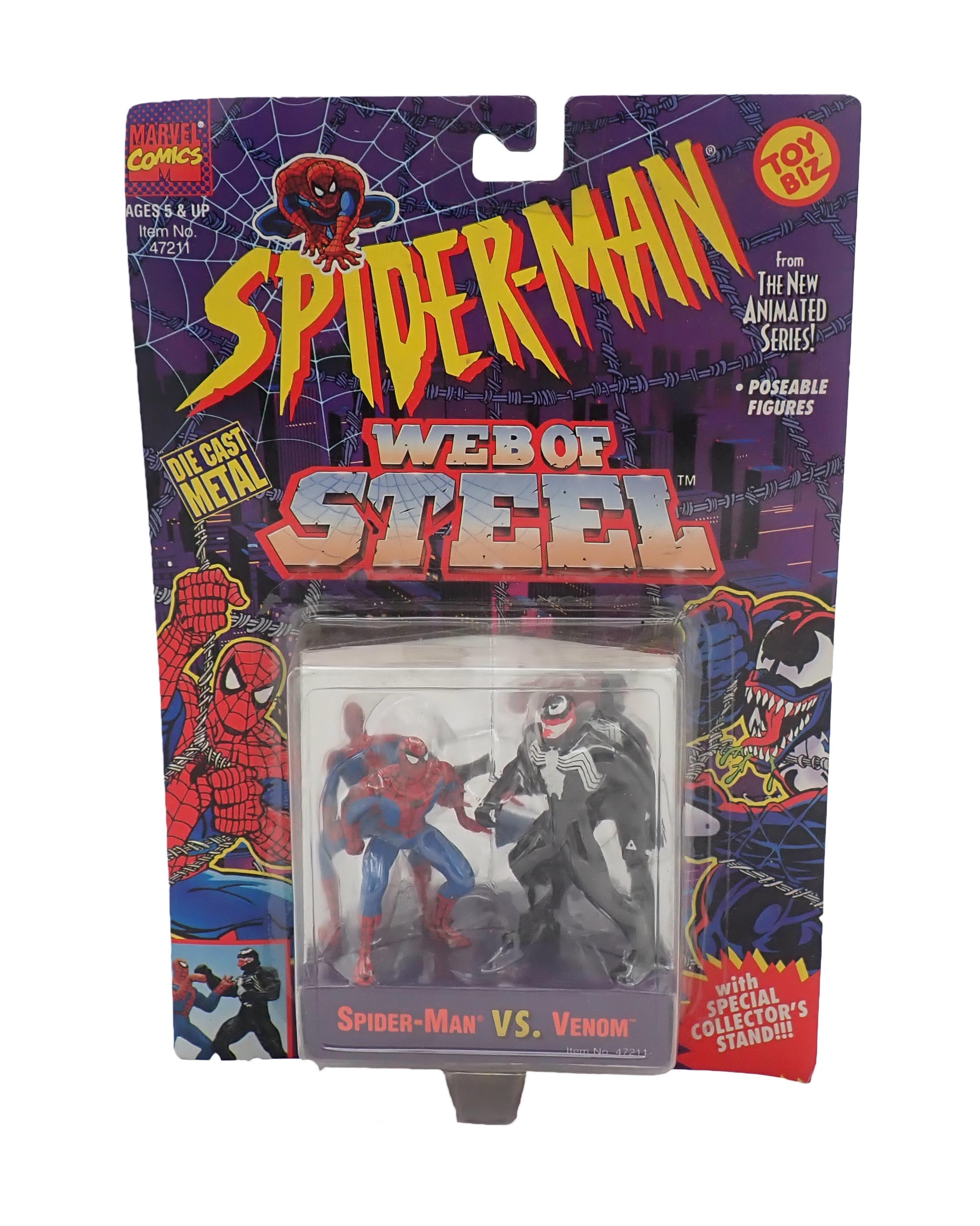 Spider-Man VS. Venom - Spider-Man Web of Steel Figures