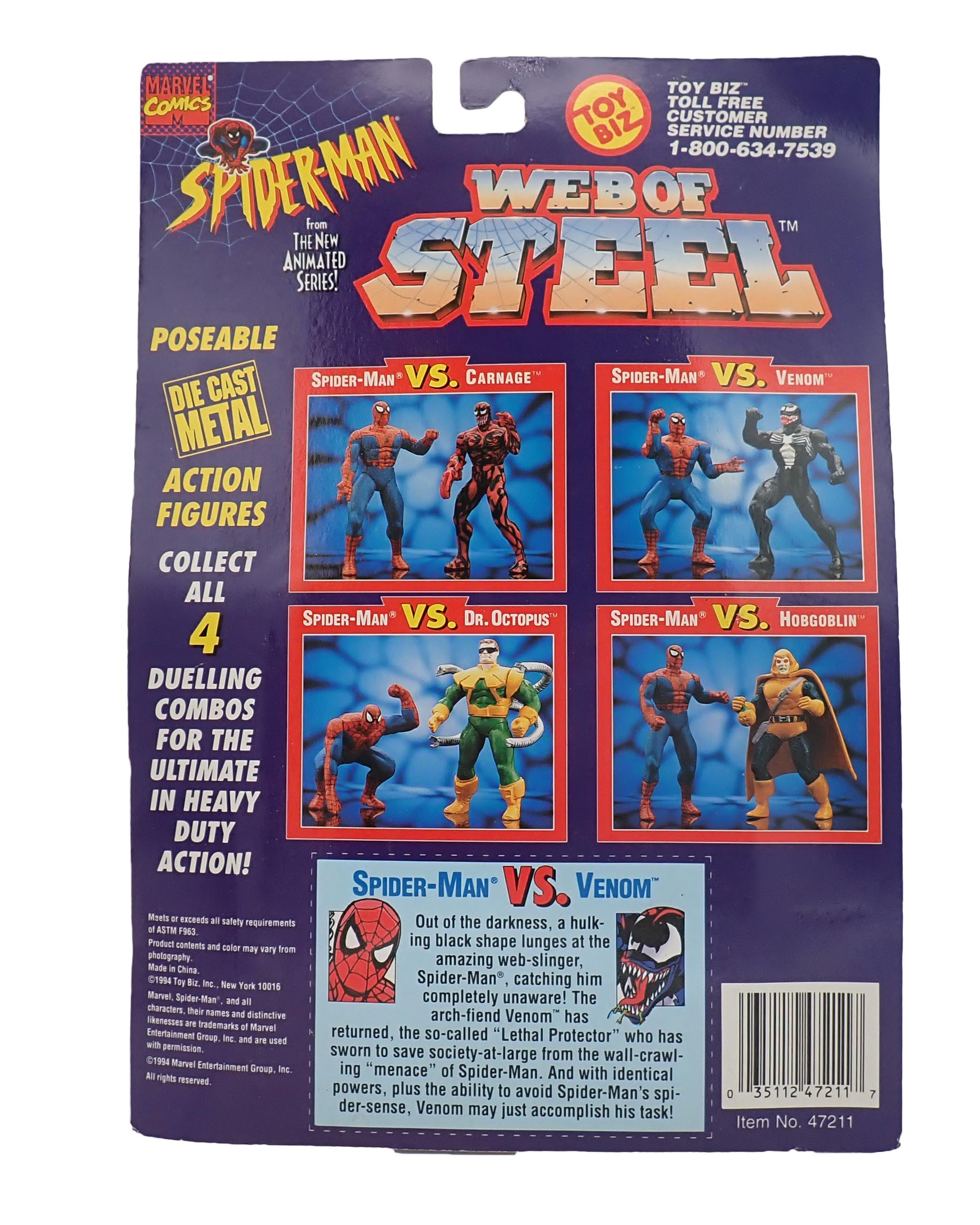 Spider-Man VS. Venom - Spider-Man Web of Steel Figures