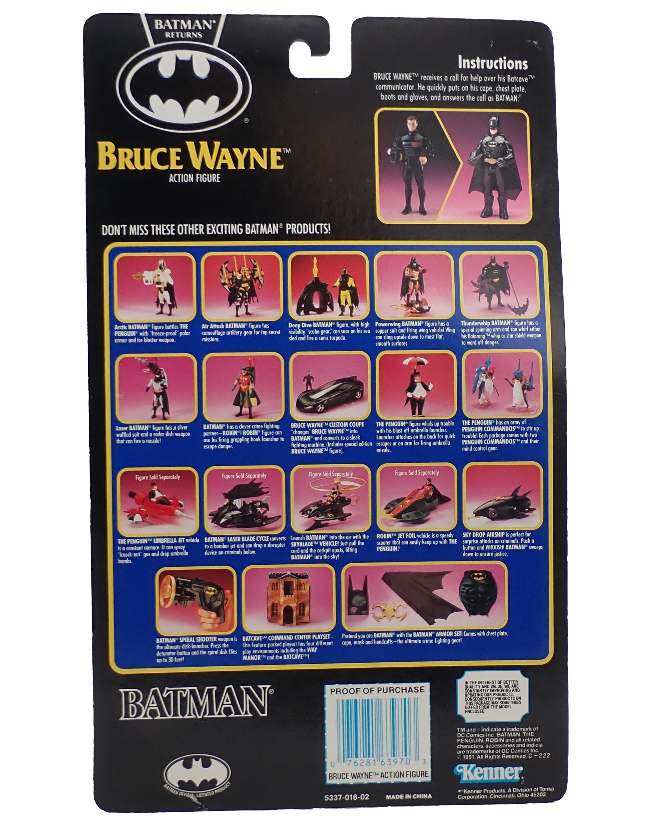 Bruce Wayne with Quink Change Batman Armor! - Batman Returns Figure
