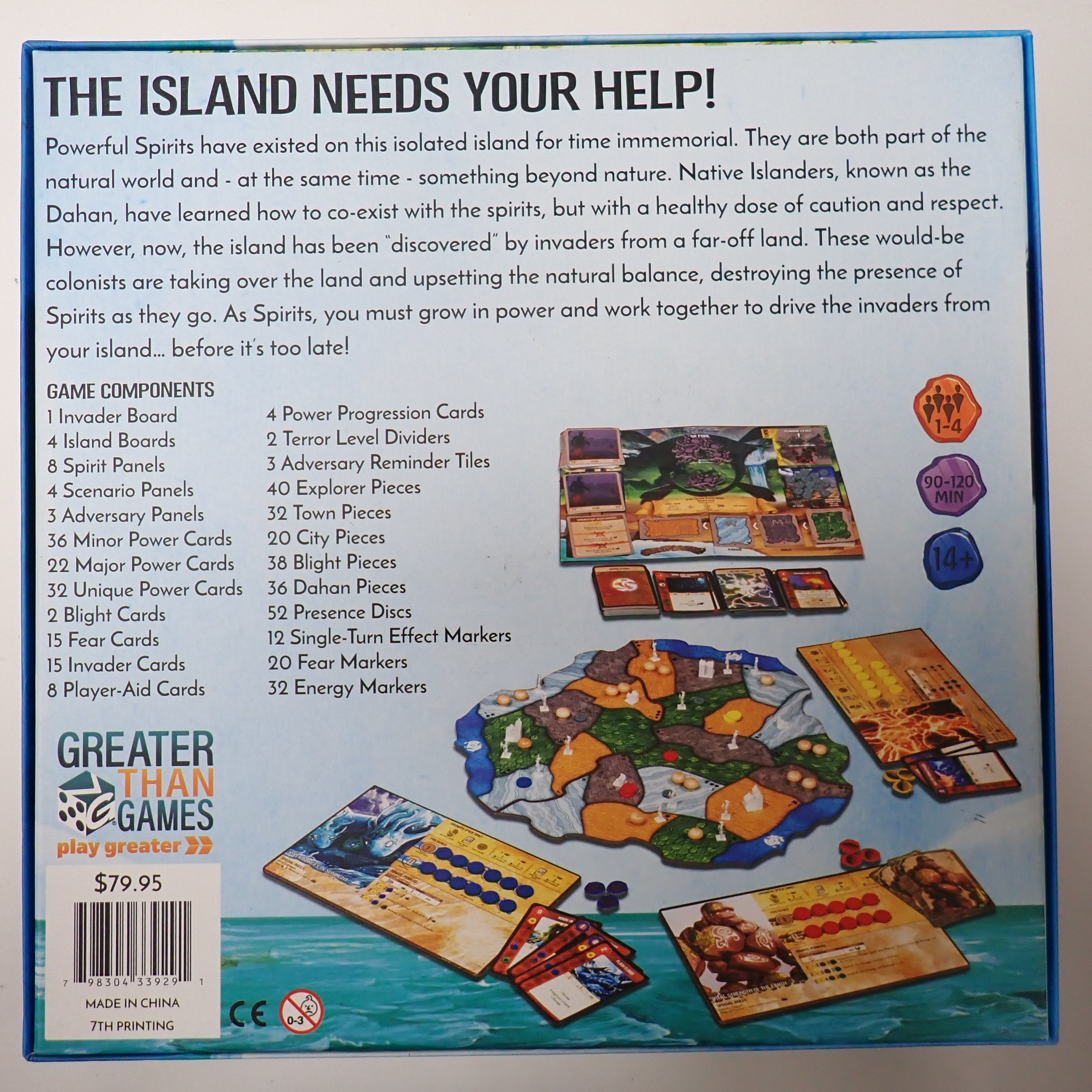 Spirit Island & Branch and Claw Expansion (USED)