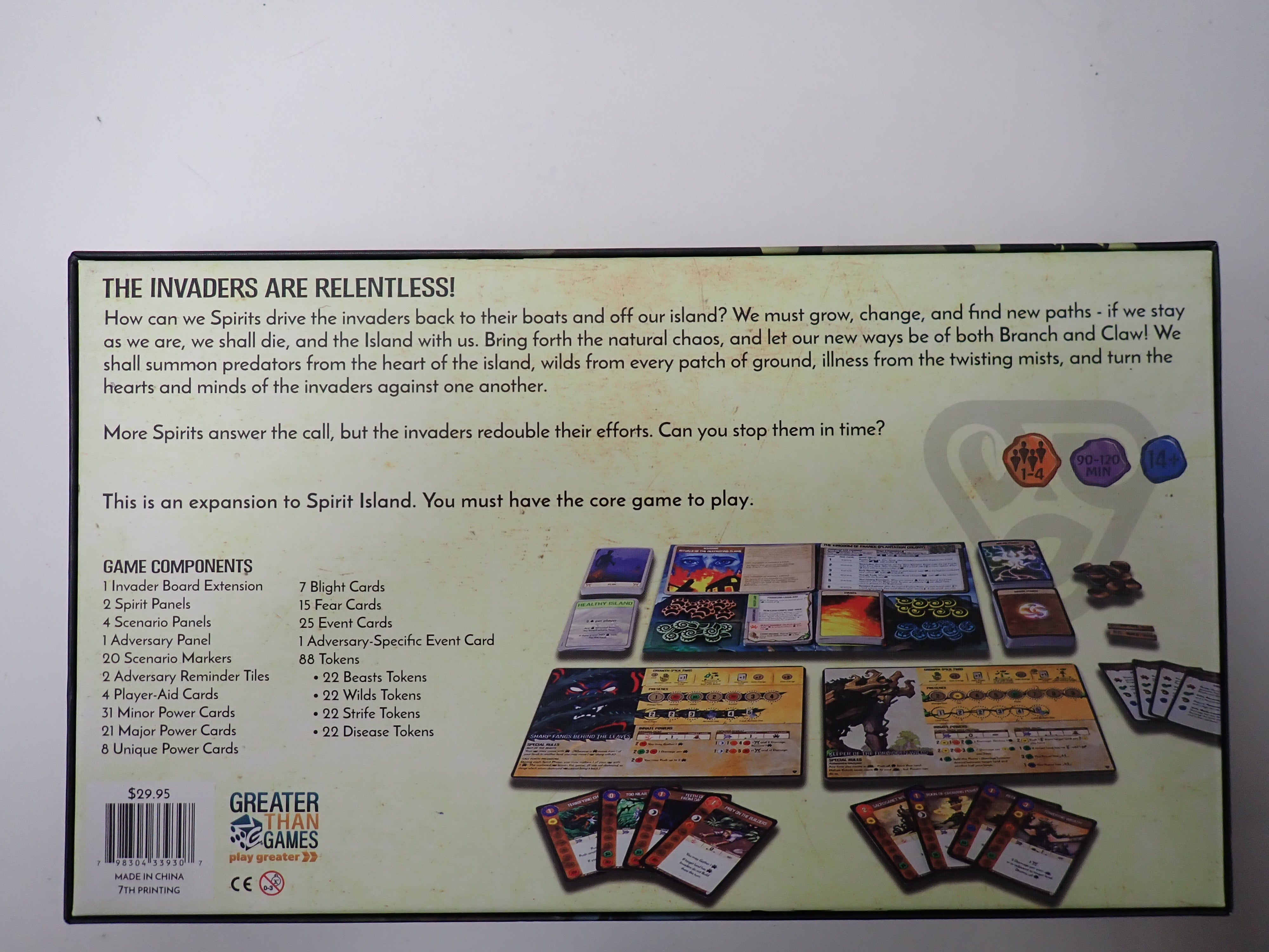 Spirit Island & Branch and Claw Expansion (USED)