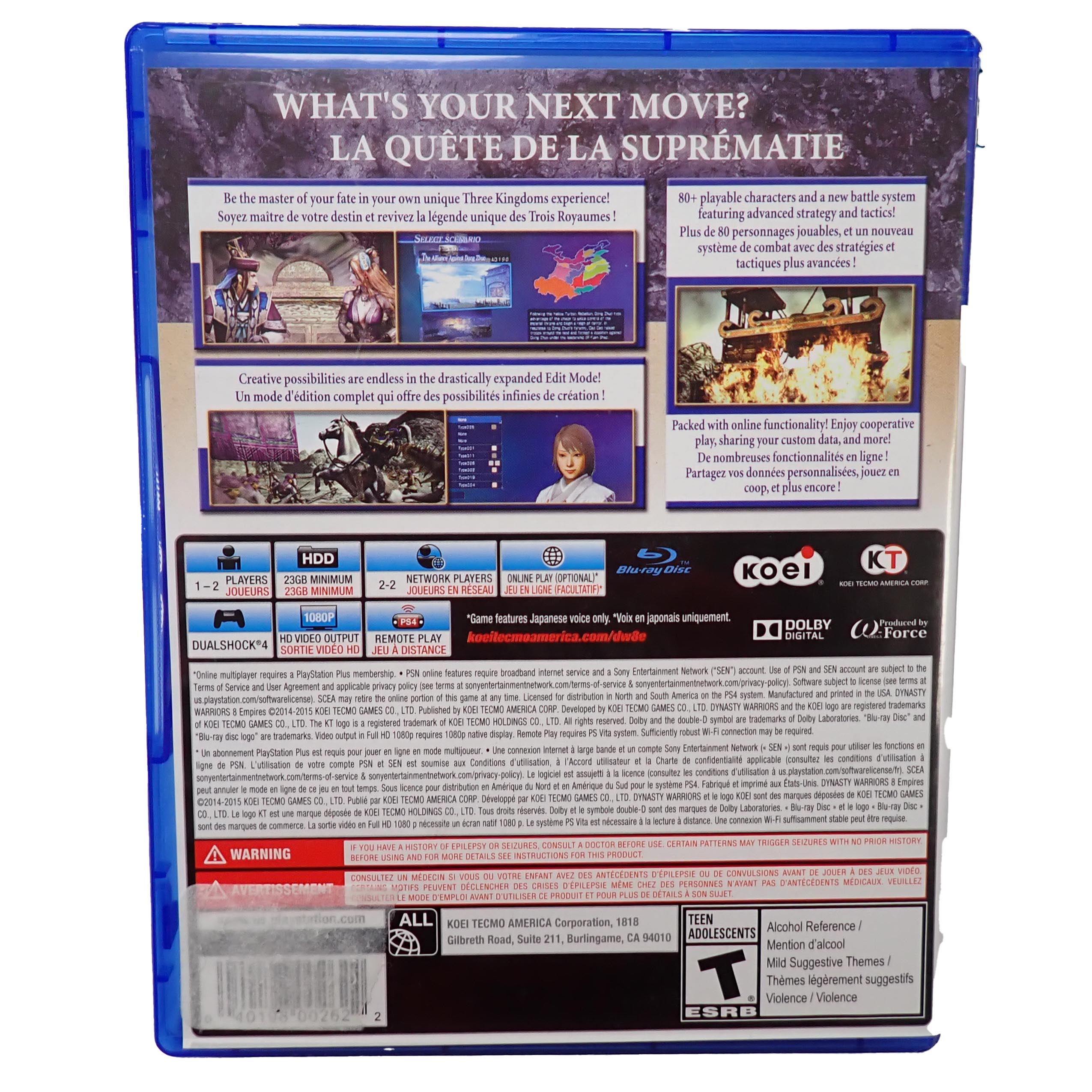 Dynasty Warriors 8 Empires - PS4